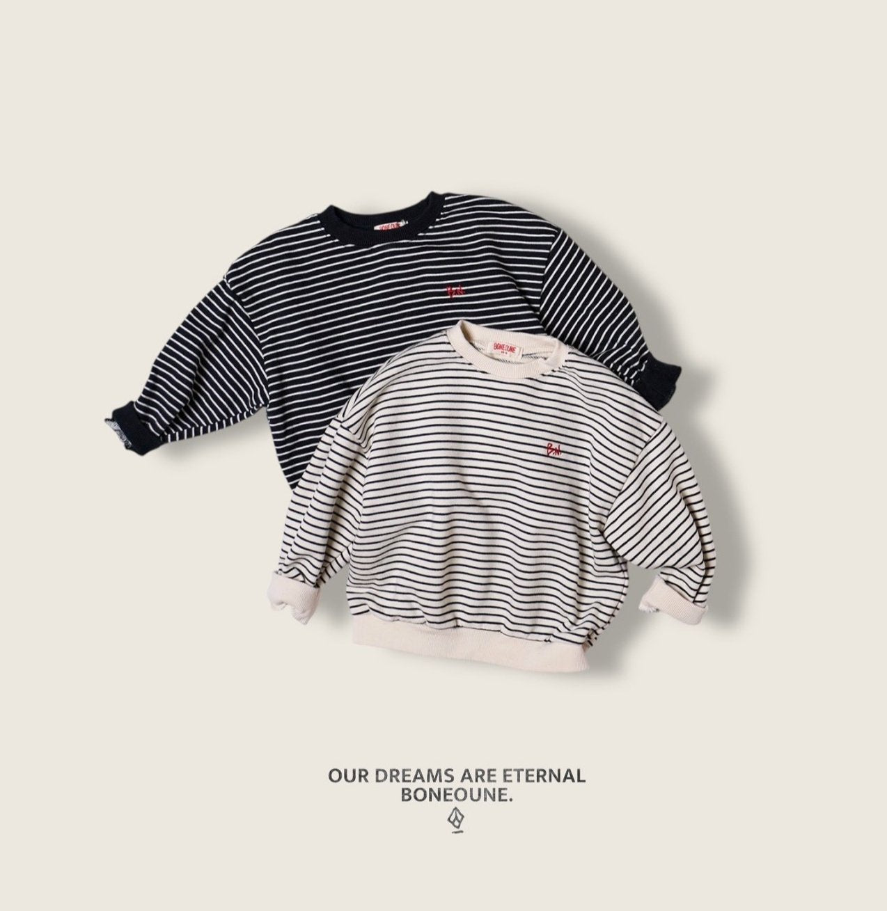 [BONEOUNE] Mono Line Sweatshirt_2colors