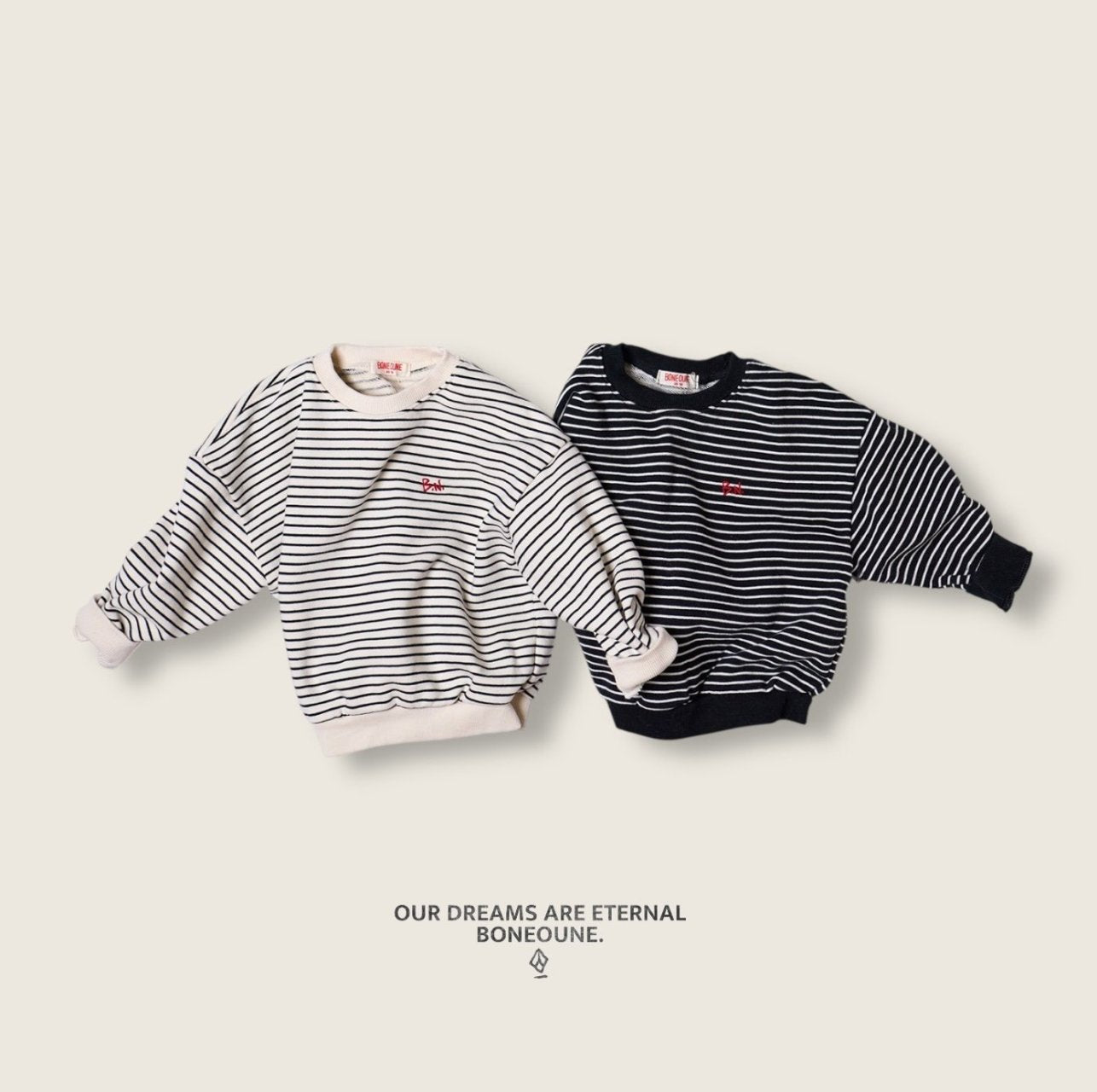 [BONEOUNE] Mono Line Sweatshirt_2colors
