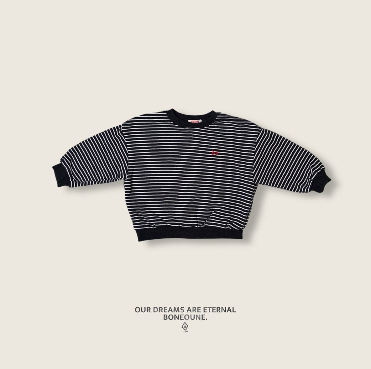 [BONEOUNE] Mono Line Sweatshirt_2colors