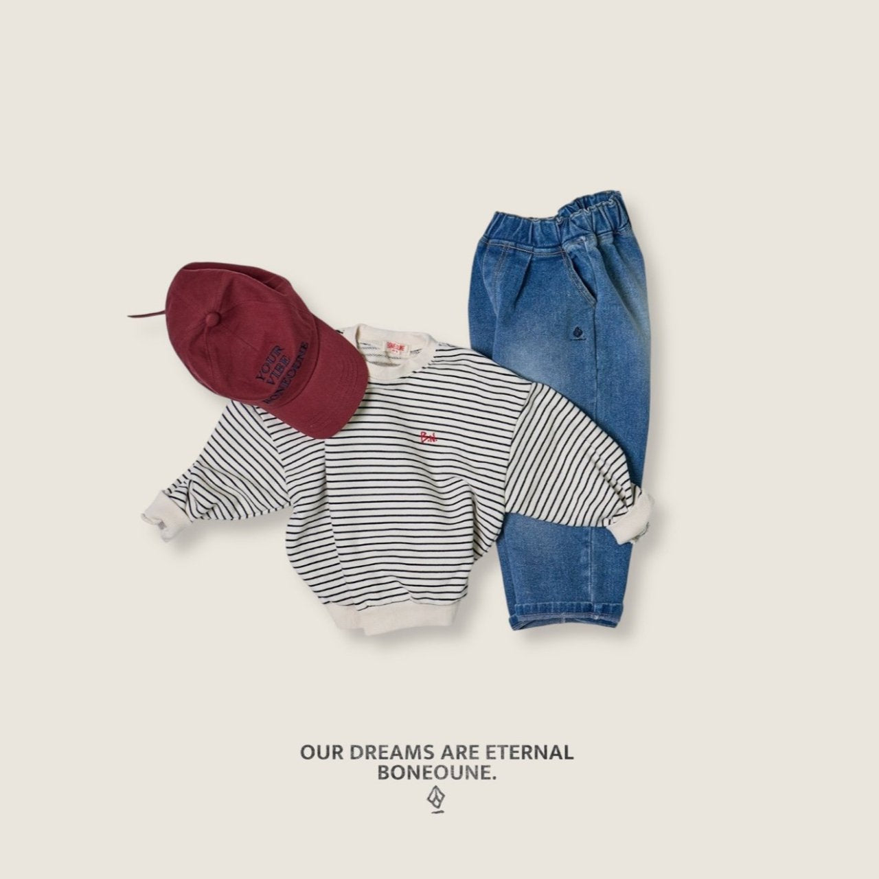 [BONEOUNE] Mono Line Sweatshirt_2colors