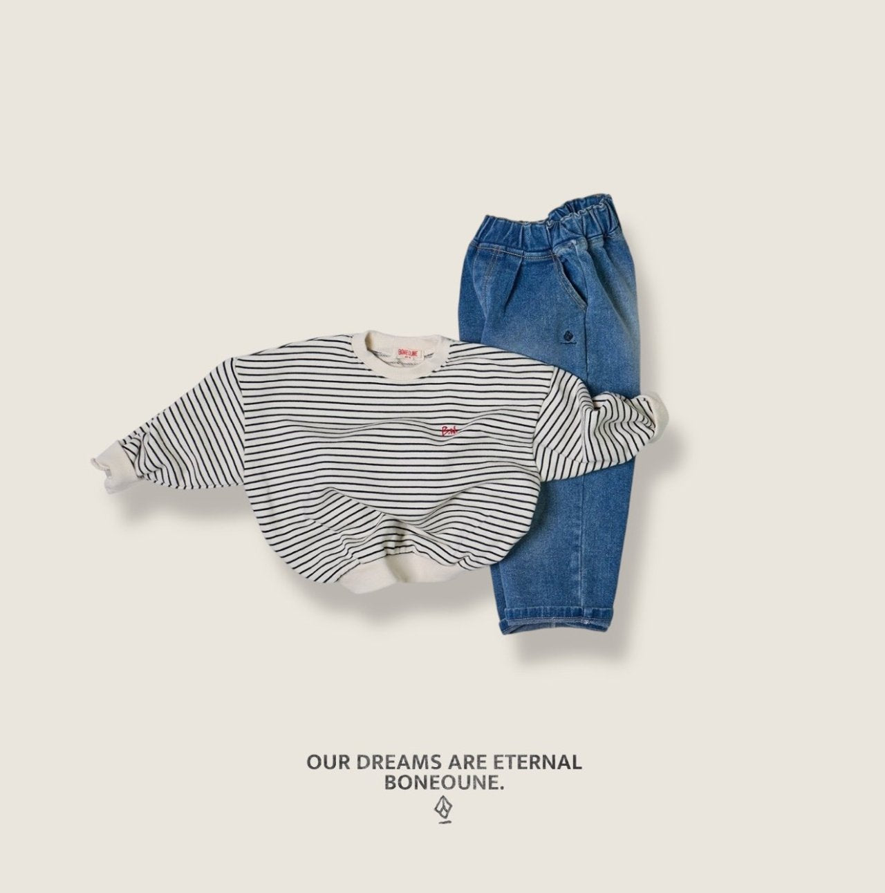[BONEOUNE] Mono Line Sweatshirt_2colors