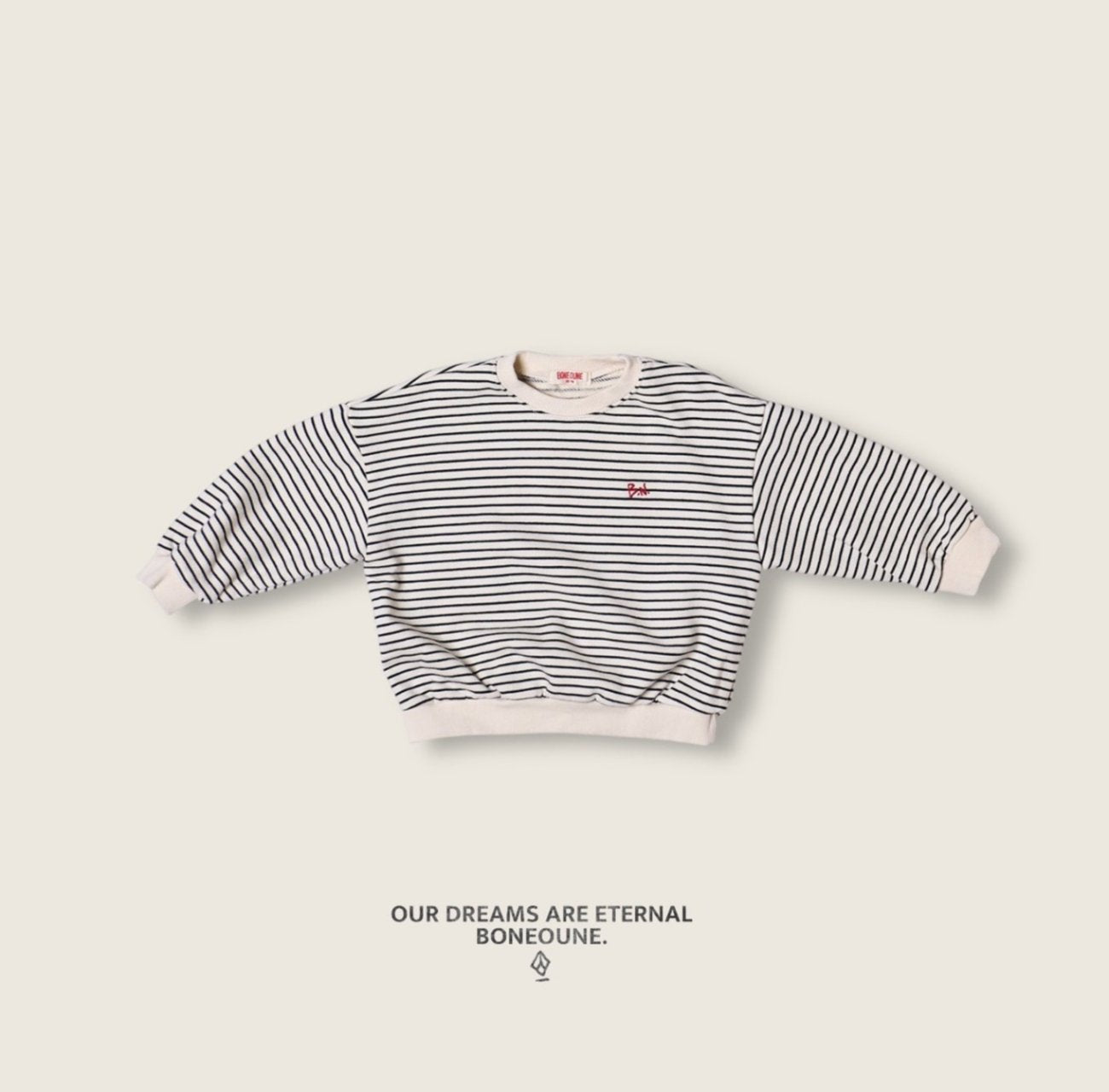 [BONEOUNE] Mono Line Sweatshirt_2colors