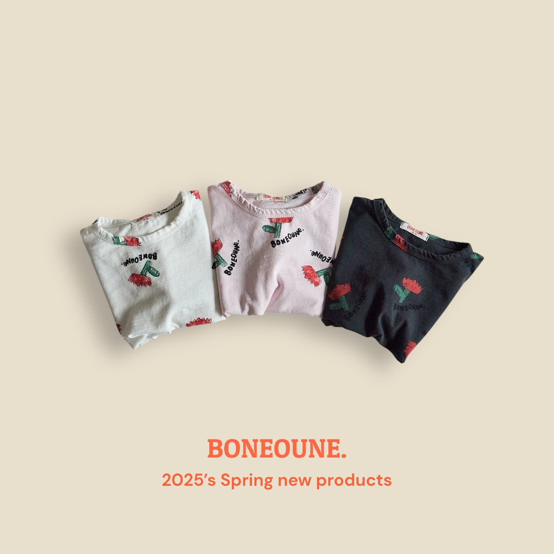 [BONEOUNE] Skech Flower Single T-shirt_3colors