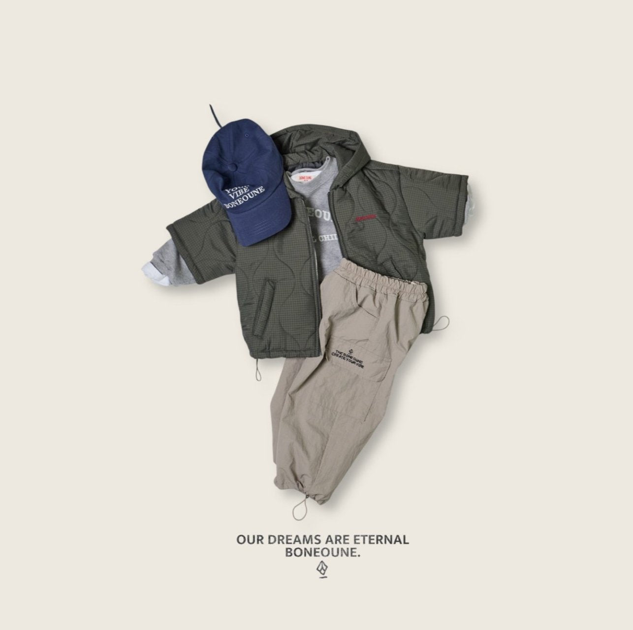 [BONEOUNE] Child Double-Faced Sweatshirt_3colors