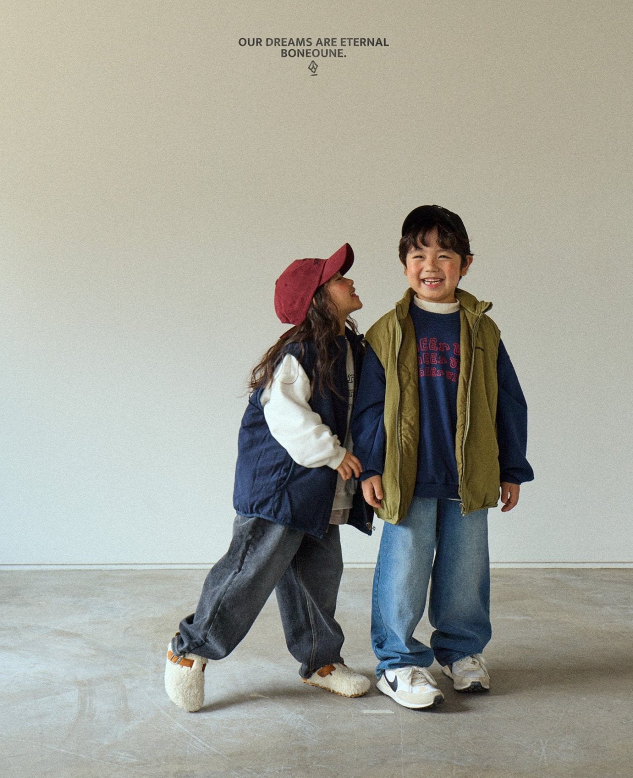 [BONEOUNE] Horse Rib Binding Vest_2colors