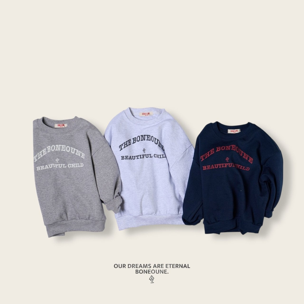 [BONEOUNE] Child Double-Faced Sweatshirt_3colors