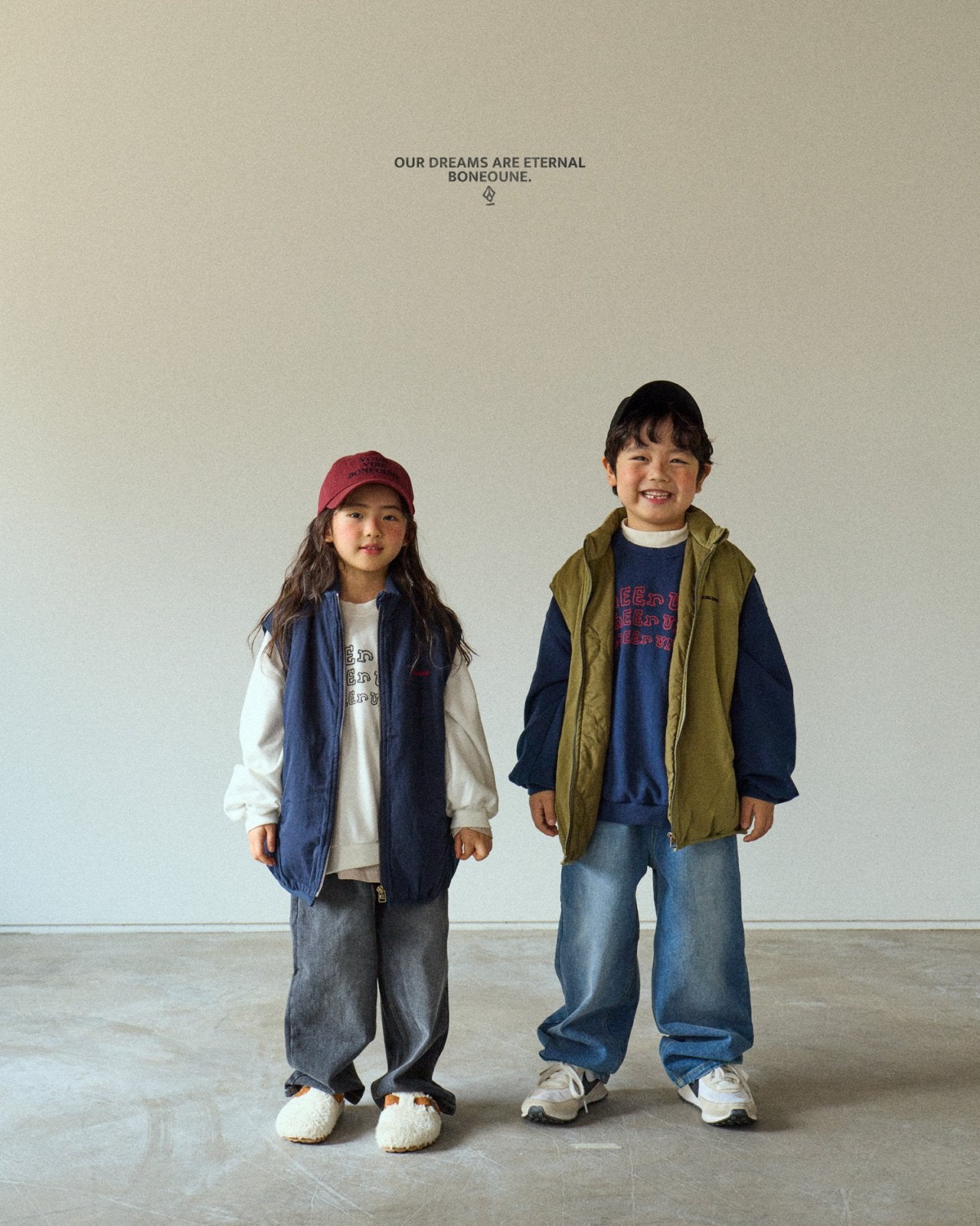 [BONEOUNE] Horse Rib Binding Vest_2colors