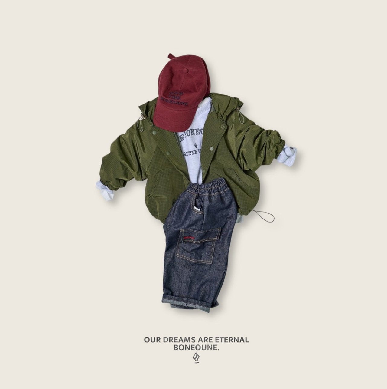 [BONEOUNE] Child Double-Faced Sweatshirt_3colors