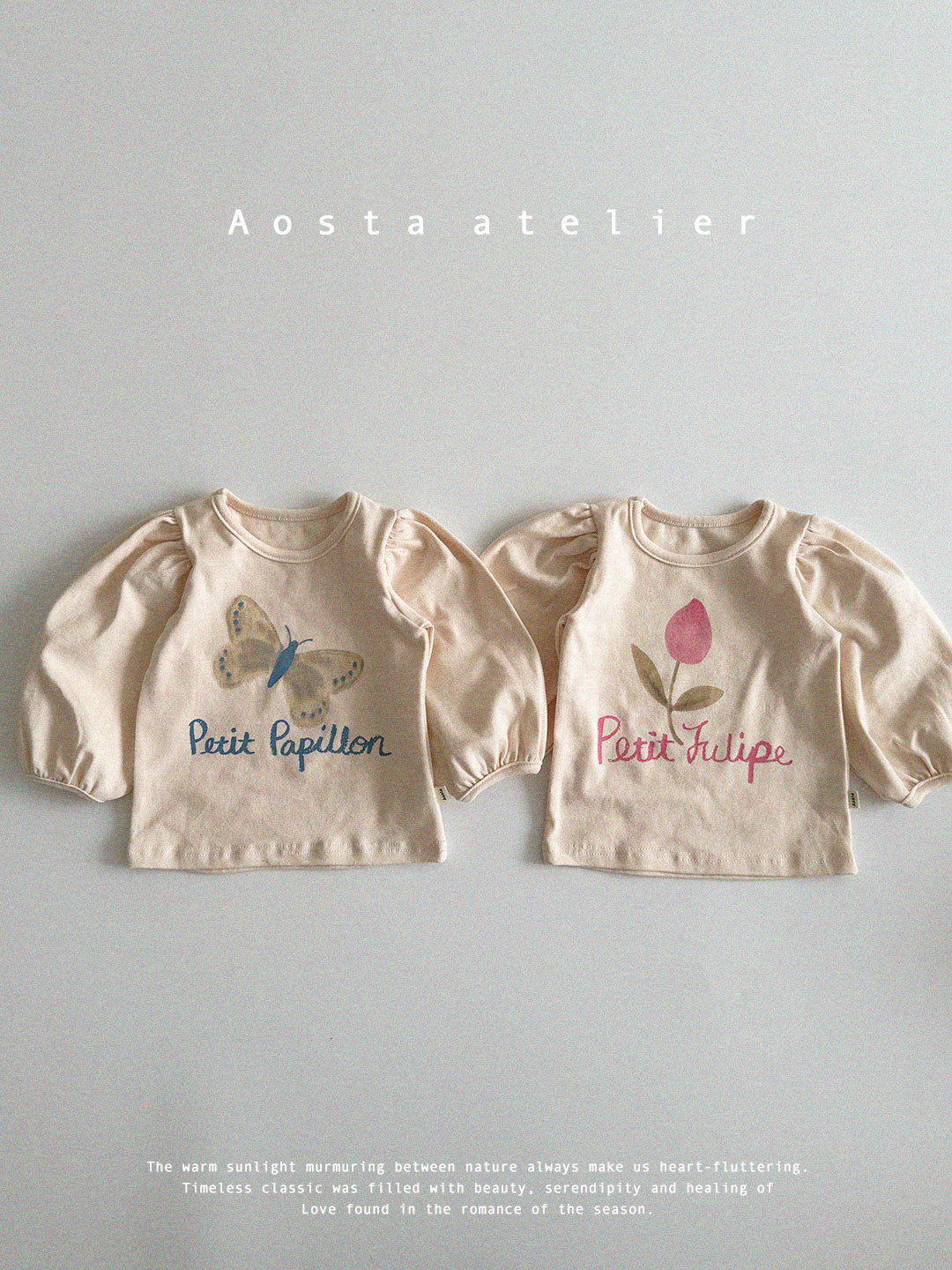 [AOSTA] Flip Puff T-shirt_Butterfly