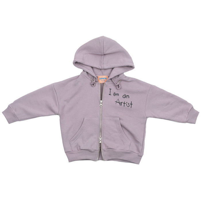 [LOVETTE] Washing Violet Artist Two-way Zip Hoodie _Violet