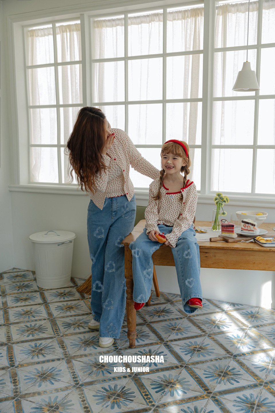 [CHOUCHOUSHASHA] Lovely Denim Pants_Mom