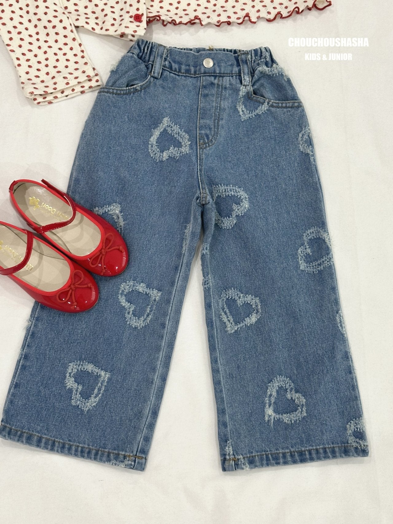 [CHOUCHOUSHASHA] Lovely Denim Pants_Mom