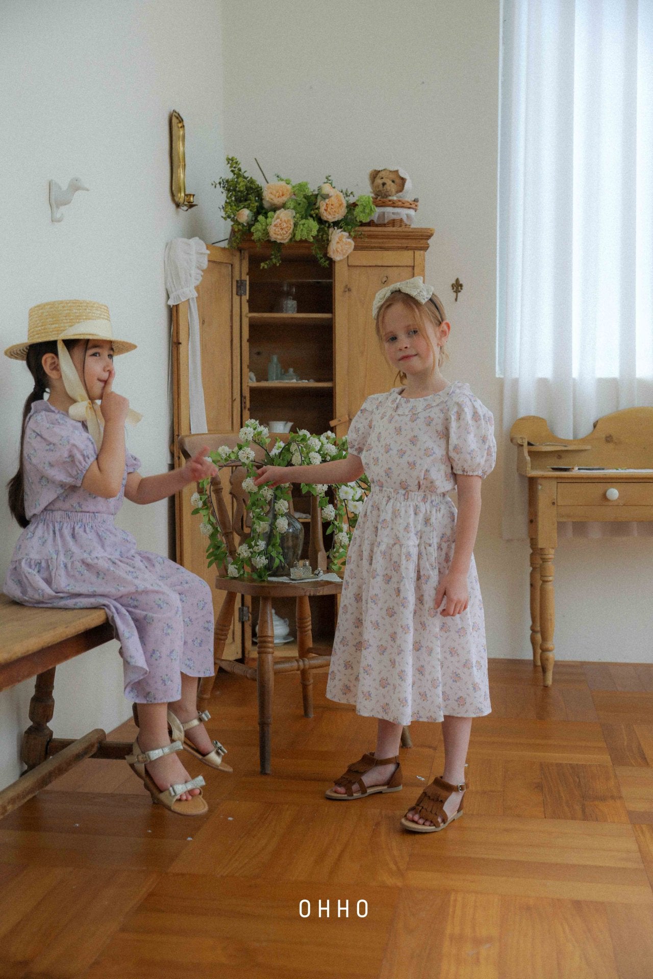[ohho] Rose Frill Blouse_2colors