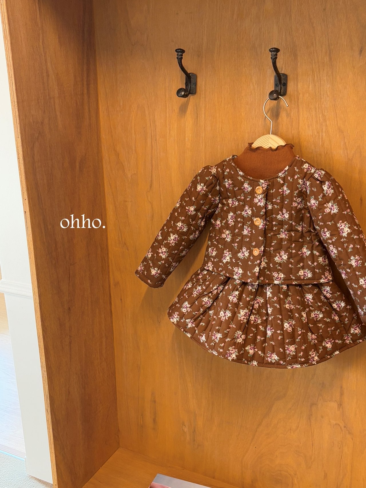 [ohho] Rorschach Quilted Skirt_2colors