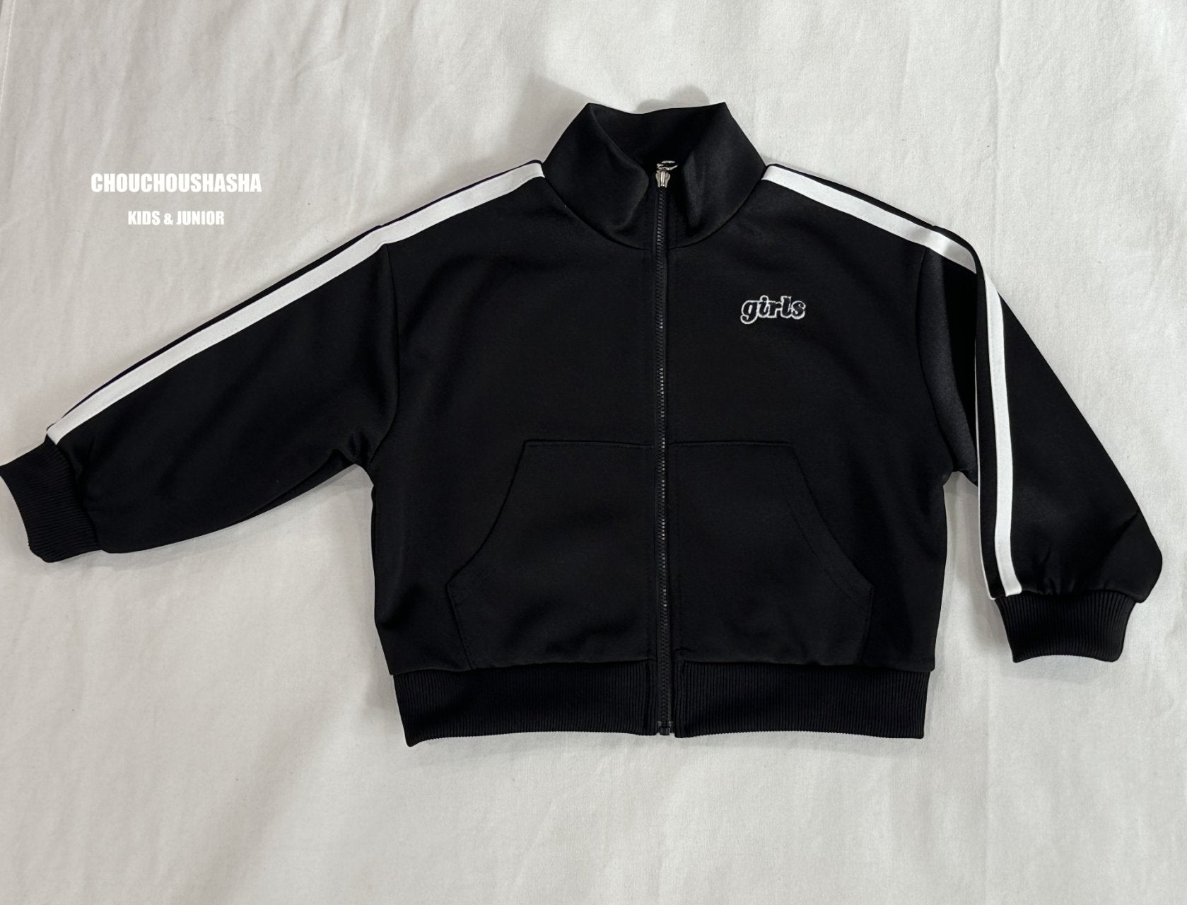 [CHOUCHOUSHASHA] 99 Girls Zip-up Jumper_Black