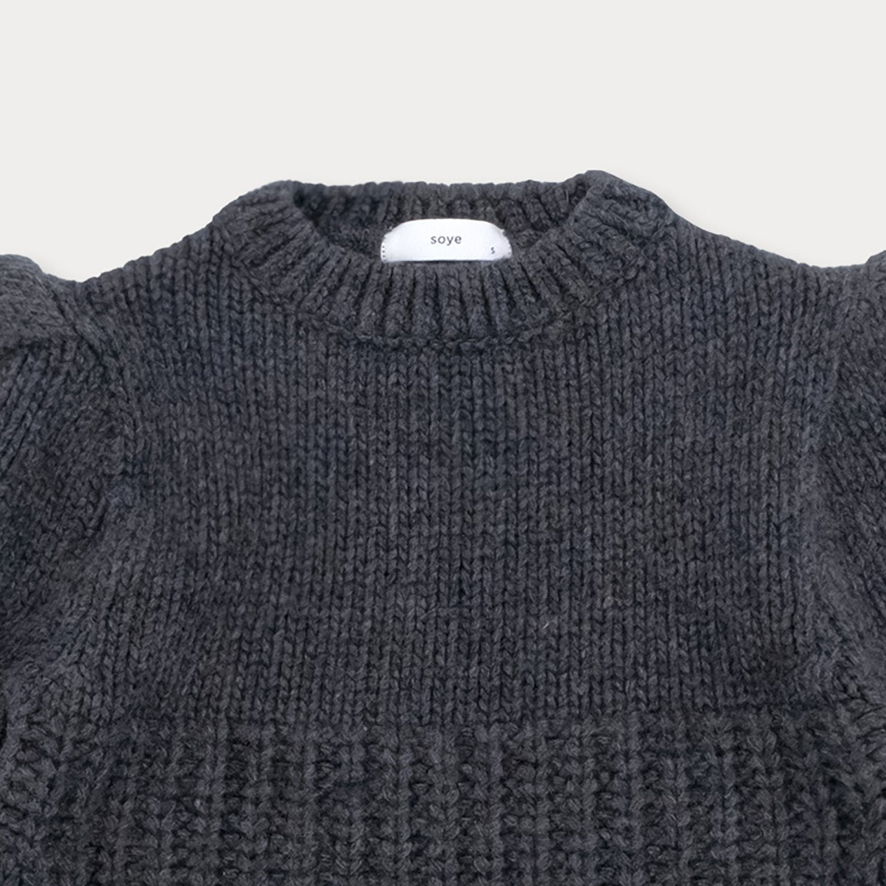 [Soye] Mullo Puff Knit_Charcoal