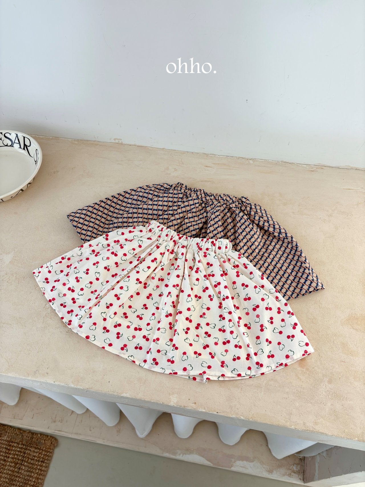 [ohho] Point Skirt_2colors