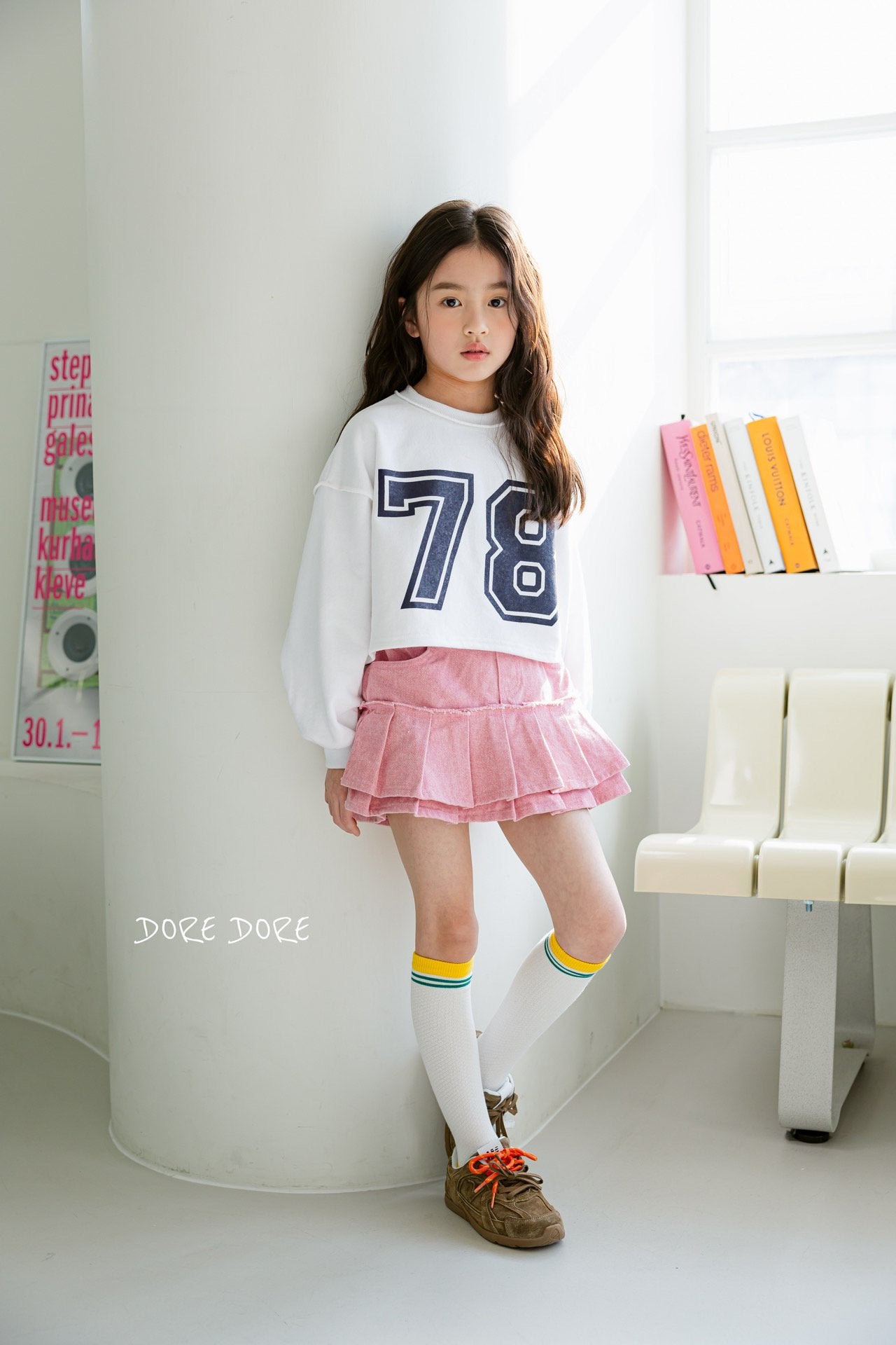 [DOREDORE] Double Pleats Skort_Pink