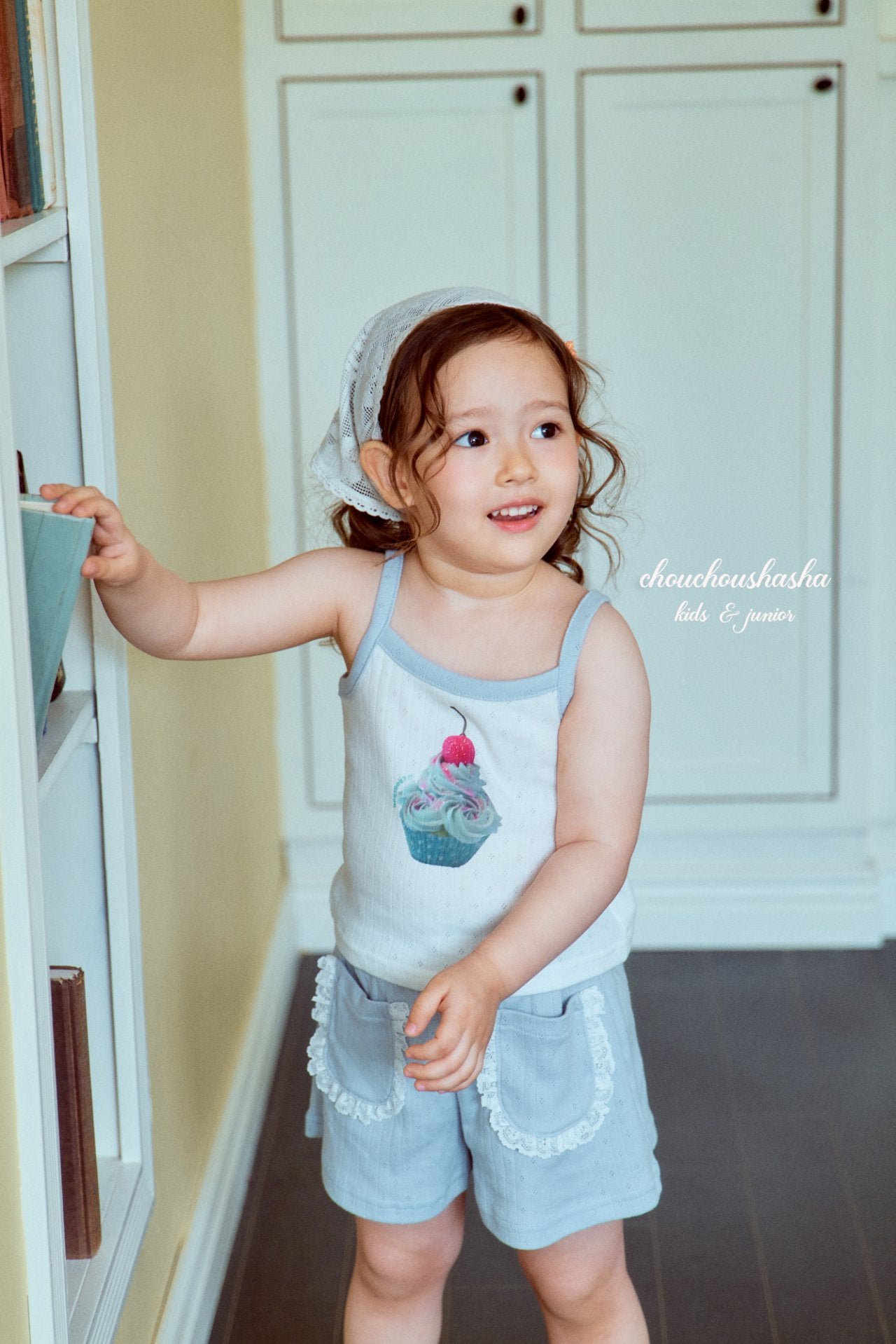 [CHOUCHOUSHASHA] Sherbet Sleeveless T-shirts_2colors