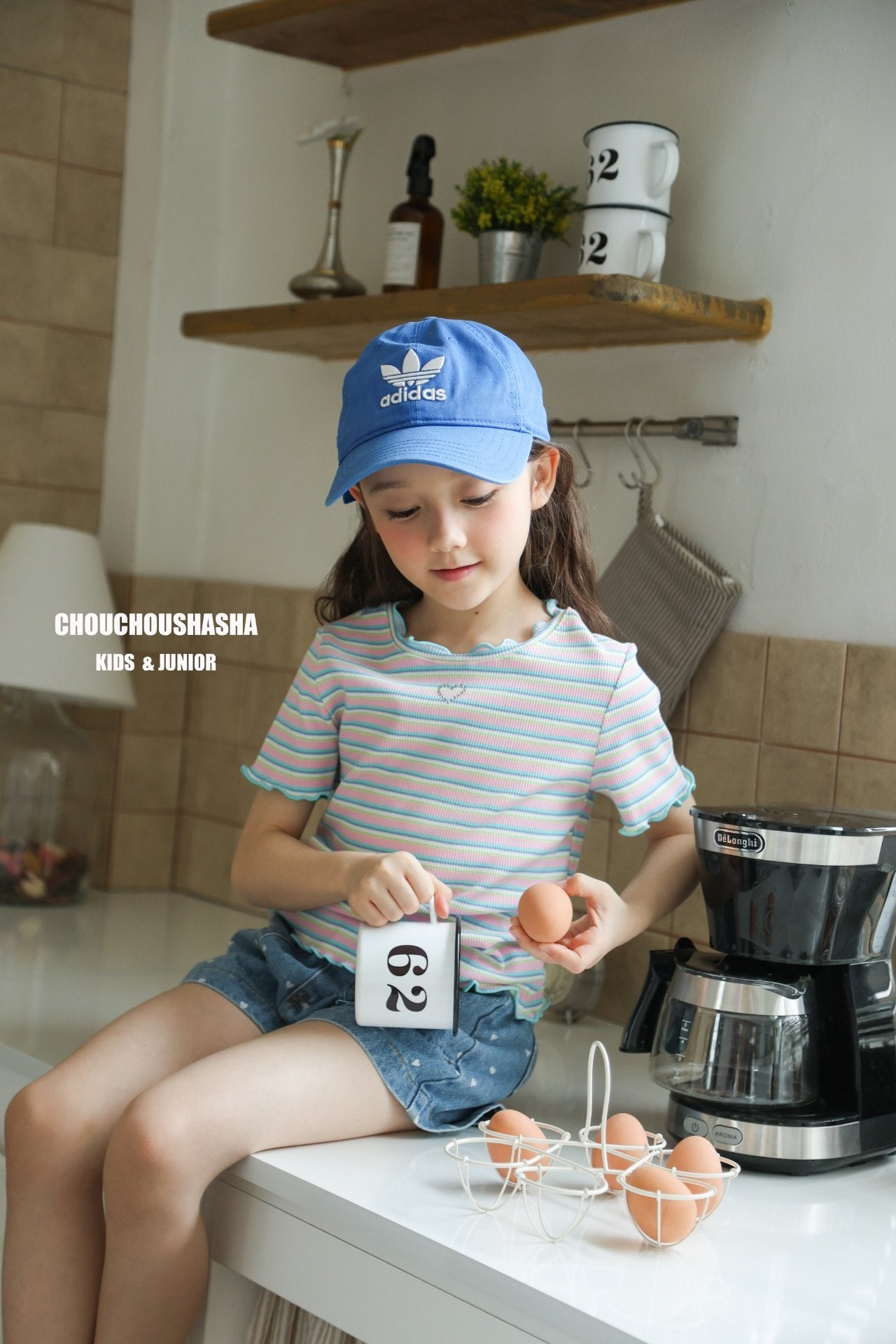 [CHOUCHOUSHASHA] Bunny Stripe T-shirts_2colors