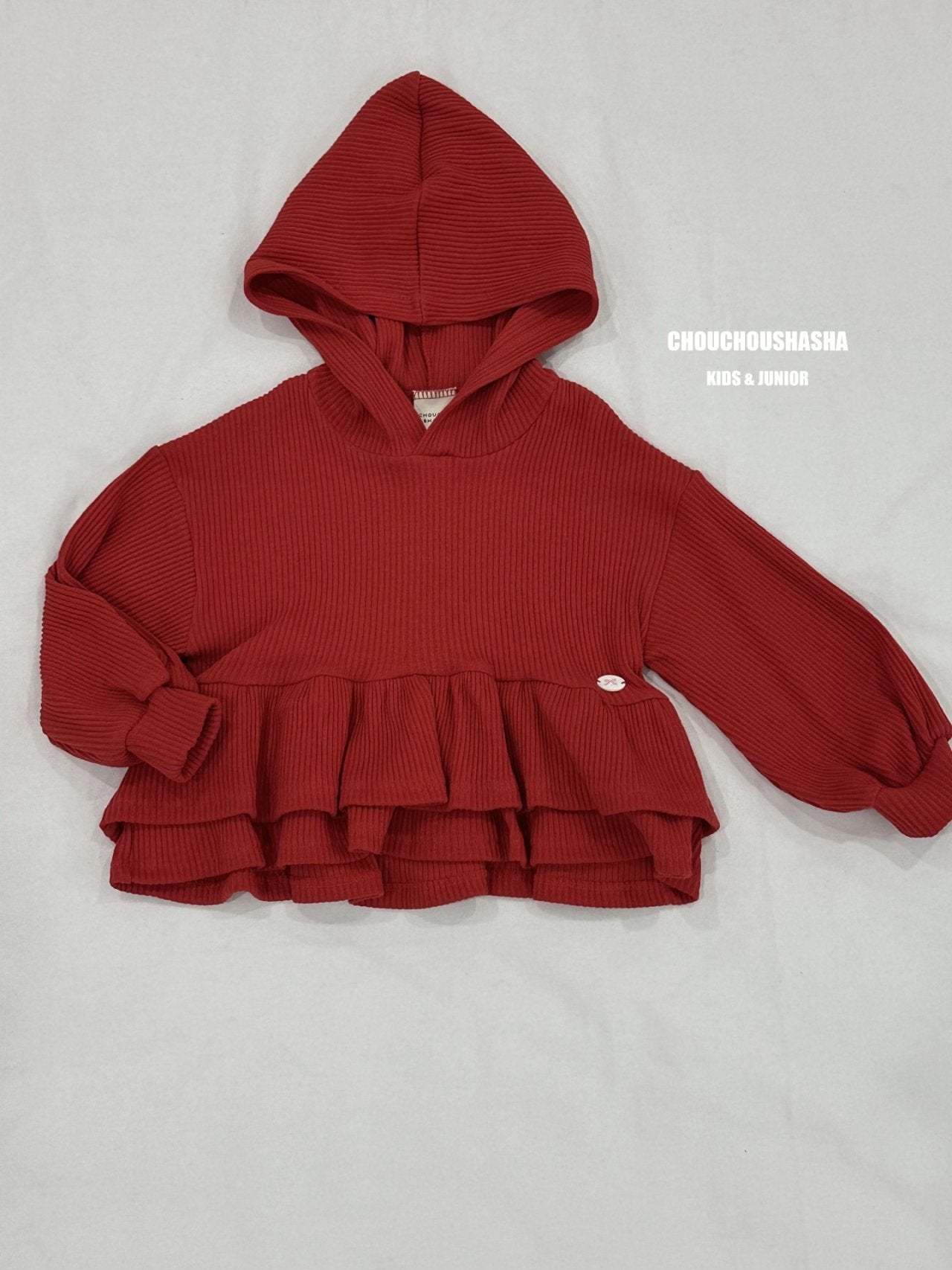 [CHOUCHOUSHASHA] Plop Hoodie T-shirt_Red