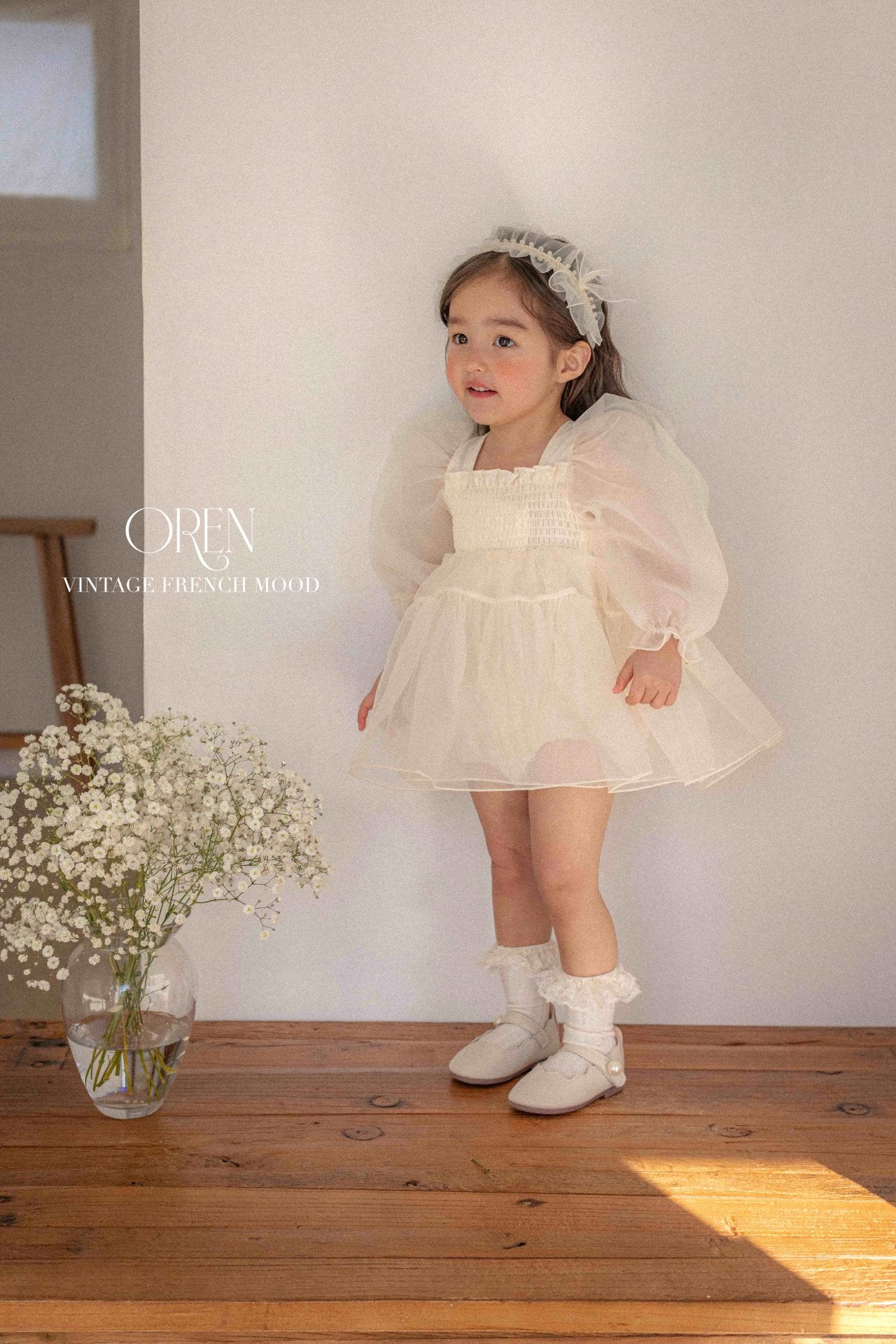 [OREN] Say Organza Dress(KIDS)_Cream