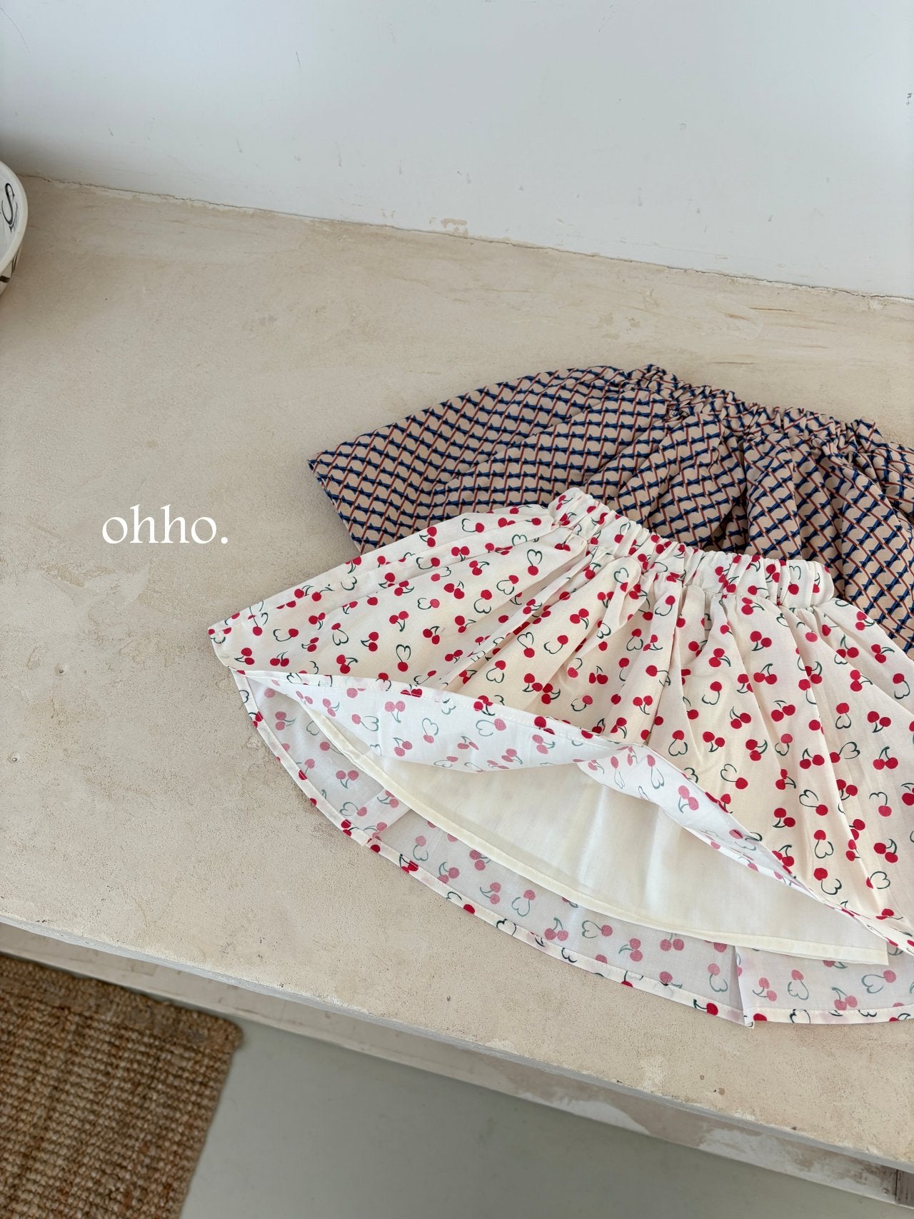 [ohho] Point Skirt_2colors