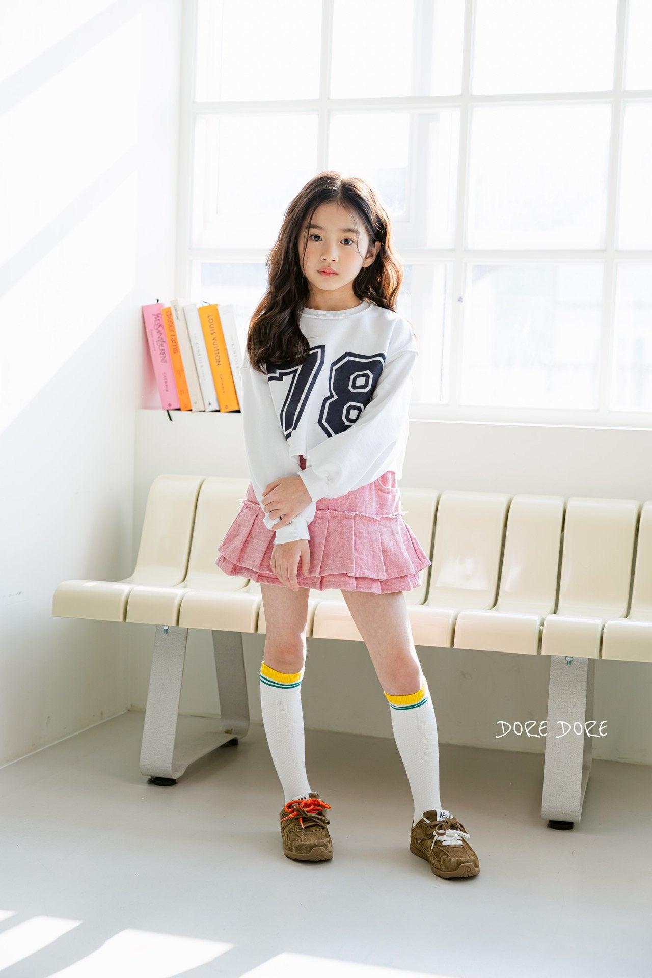 [DOREDORE] Double Pleats Skort_Pink