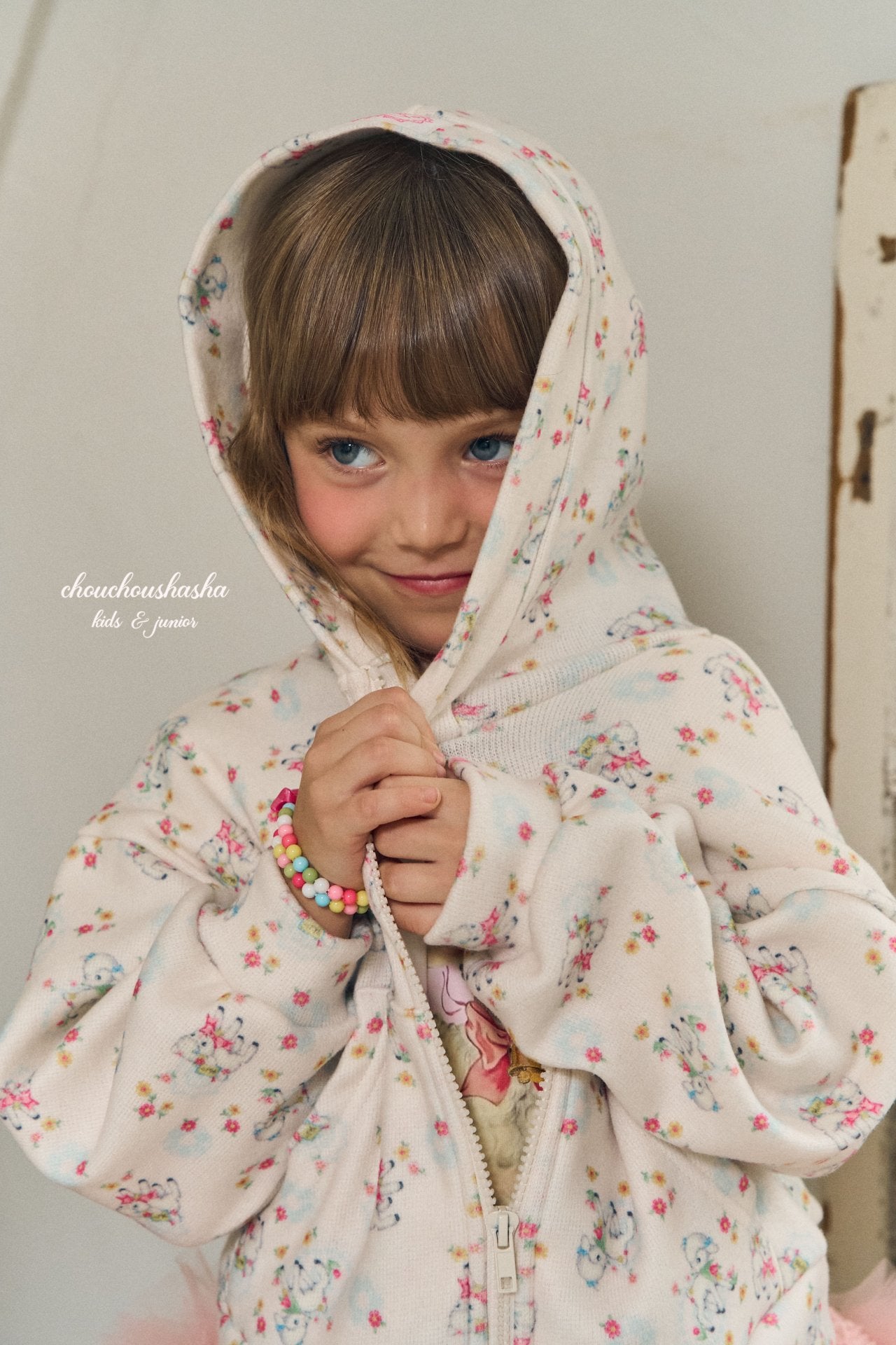 [CHOUCHOUSHASHA] Cozy Sheep Print Hoodie_Ivory