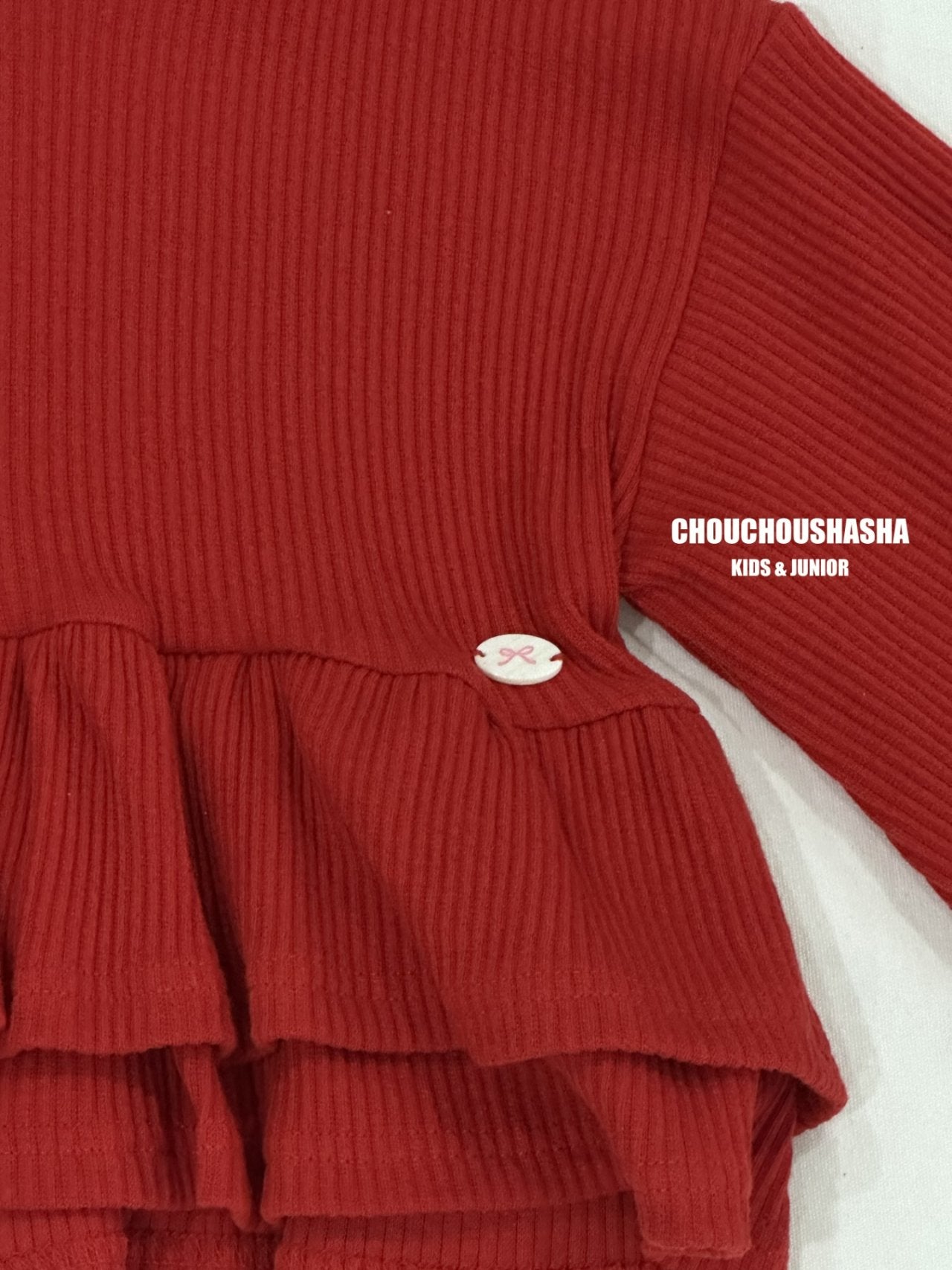 [CHOUCHOUSHASHA] Plop Hoodie T-shirt_Red