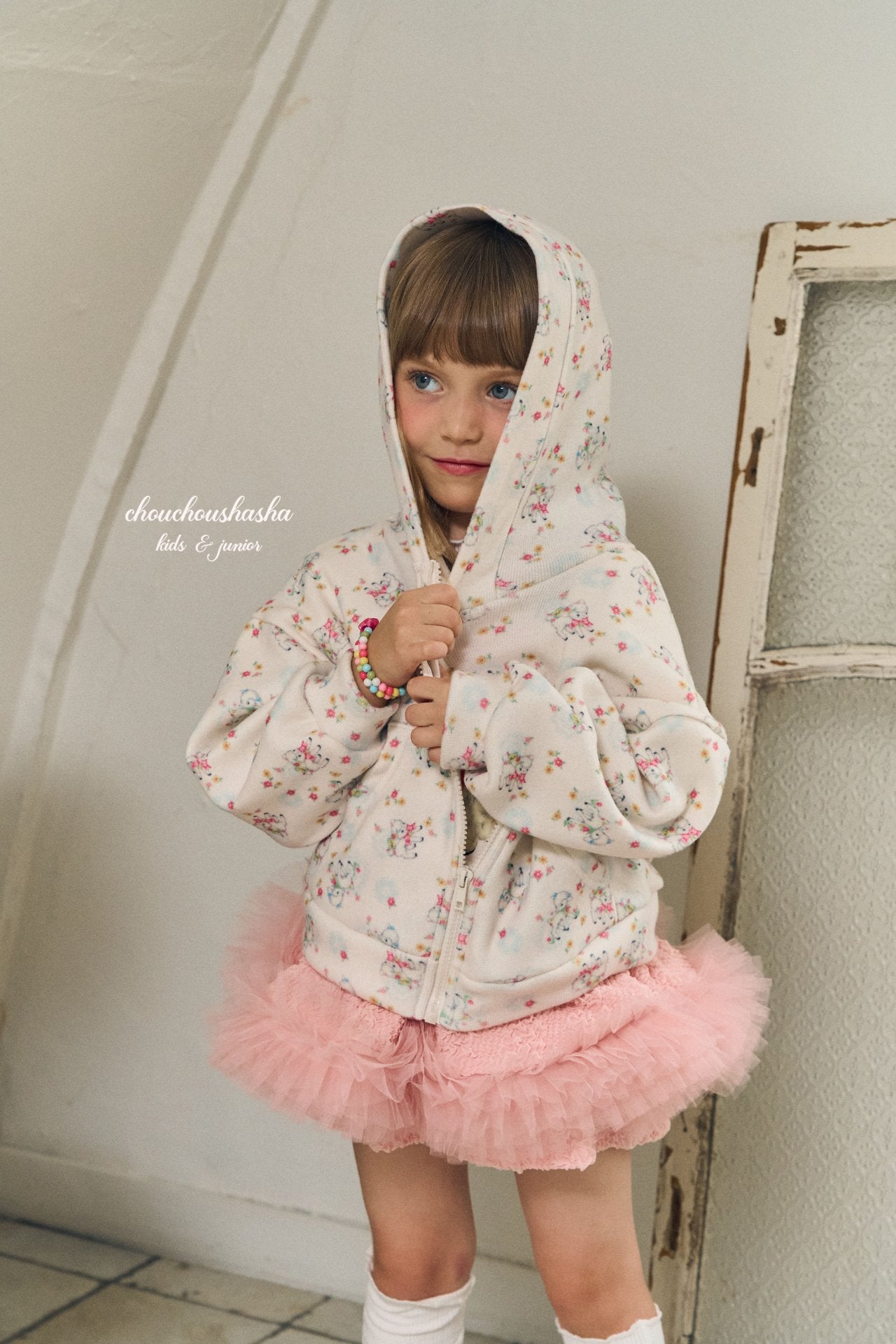 [CHOUCHOUSHASHA] Cozy Sheep Print Hoodie_Ivory