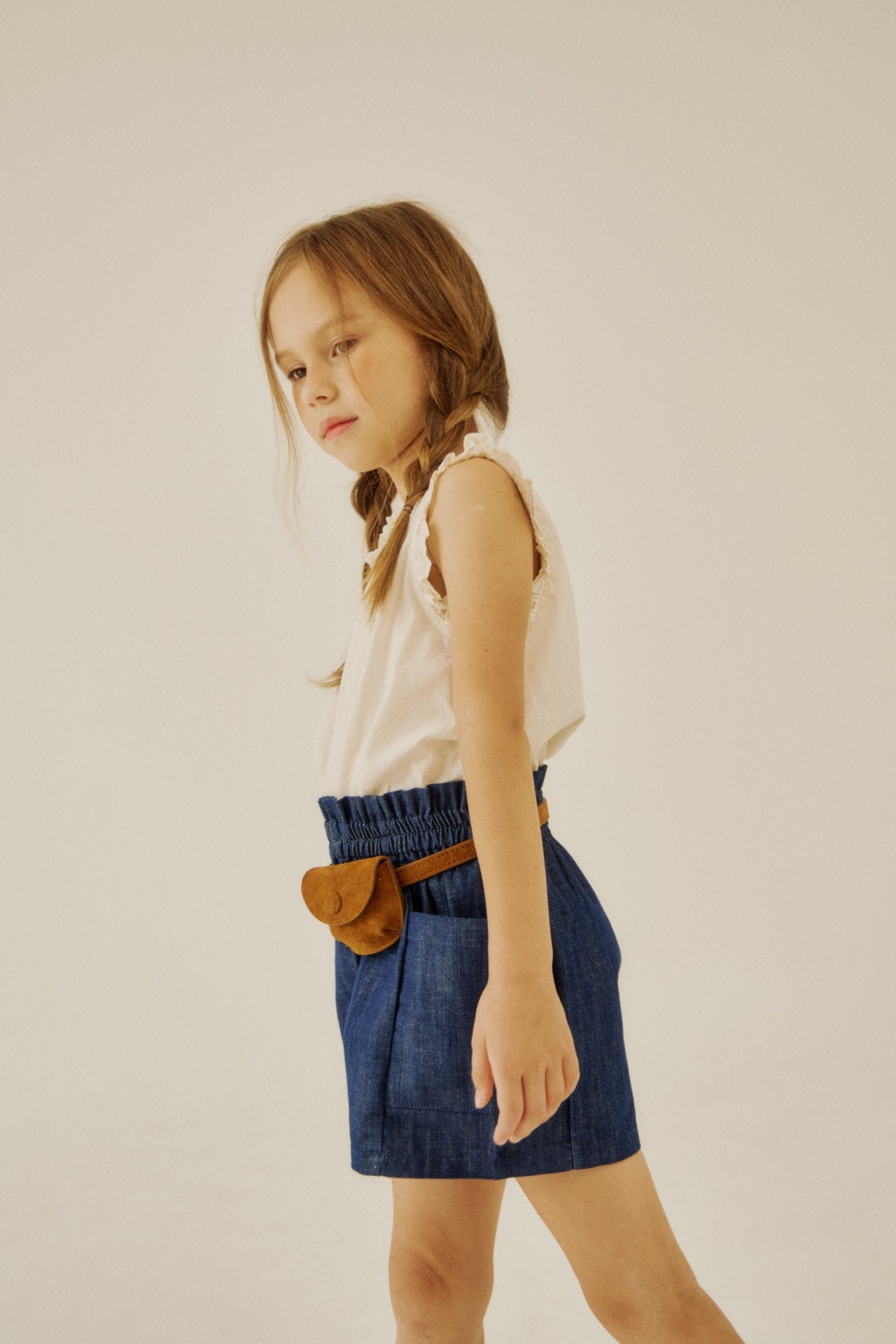 [Soye] Cream frill pants_Denim