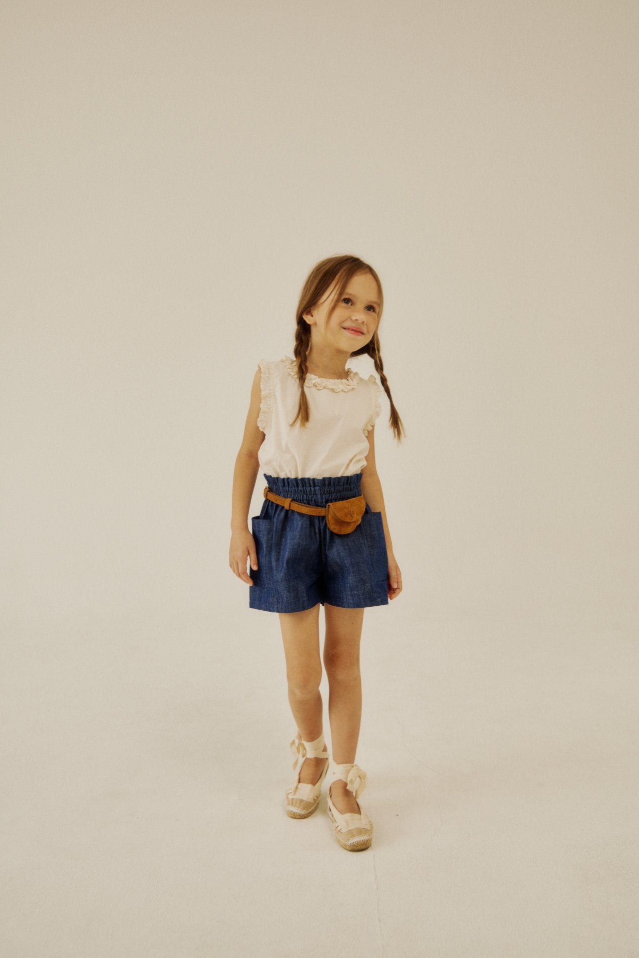 [Soye] Cream frill pants_Denim