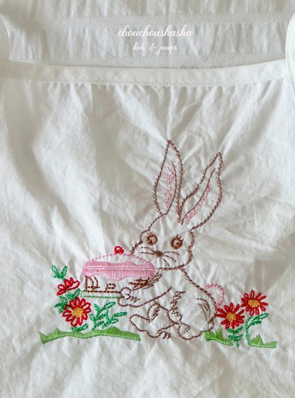 [CHOUCHOUSHASHA] Rabbit Sleeveless T-shirts_Ivory