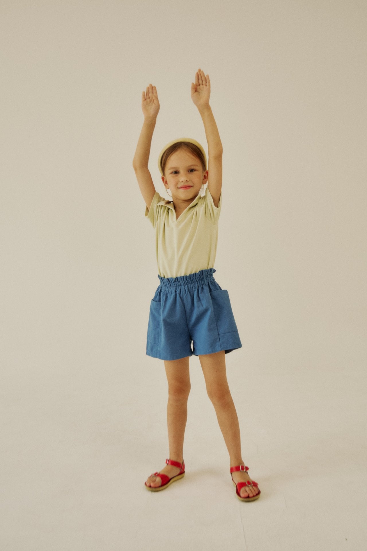 [Soye] Cream frill pants_Blue