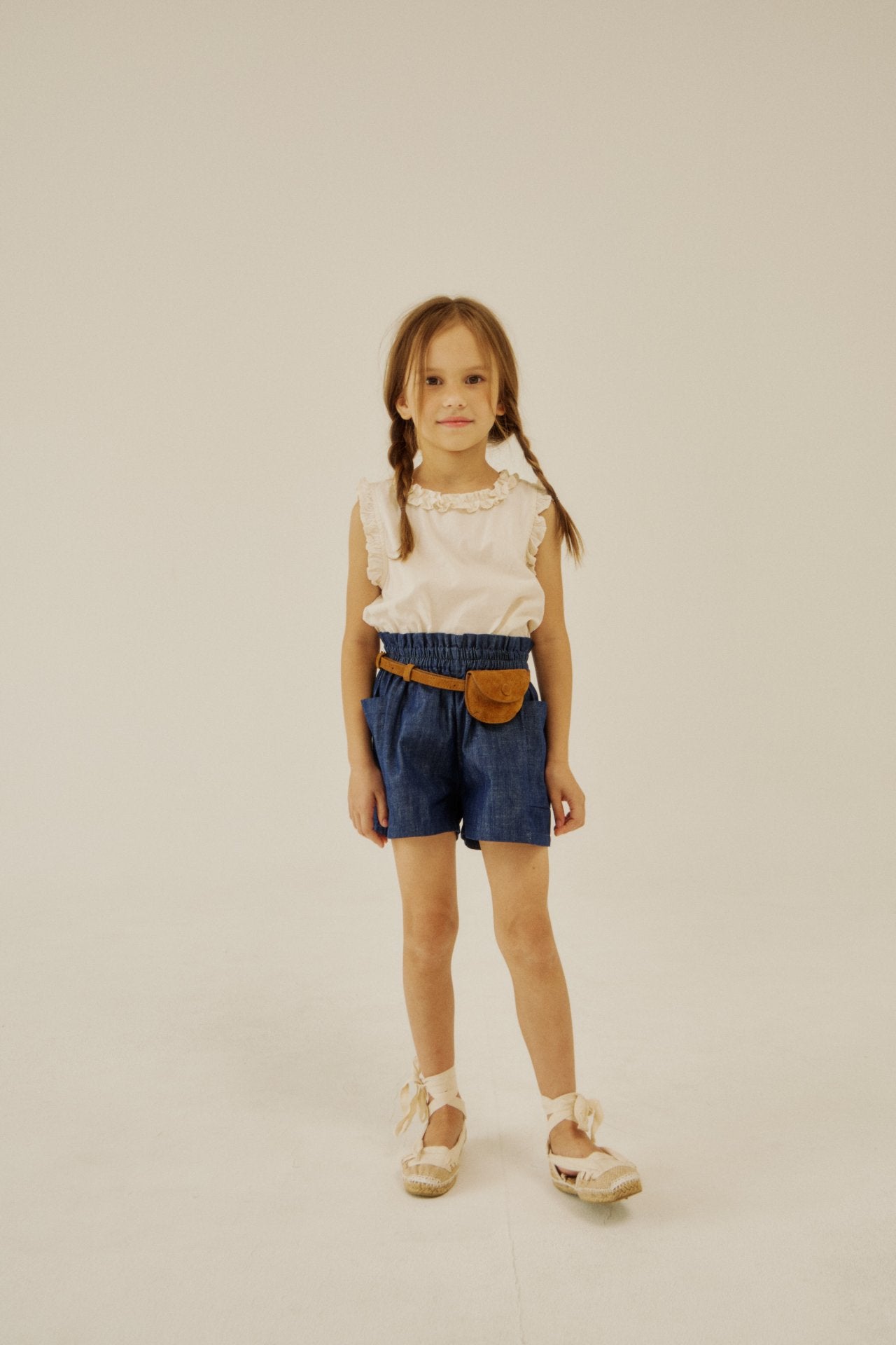 [Soye] Cream frill pants_Denim