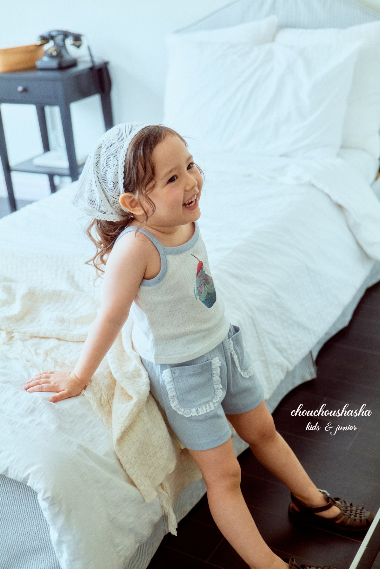 [CHOUCHOUSHASHA] Sherbet Sleeveless T-shirts_2colors