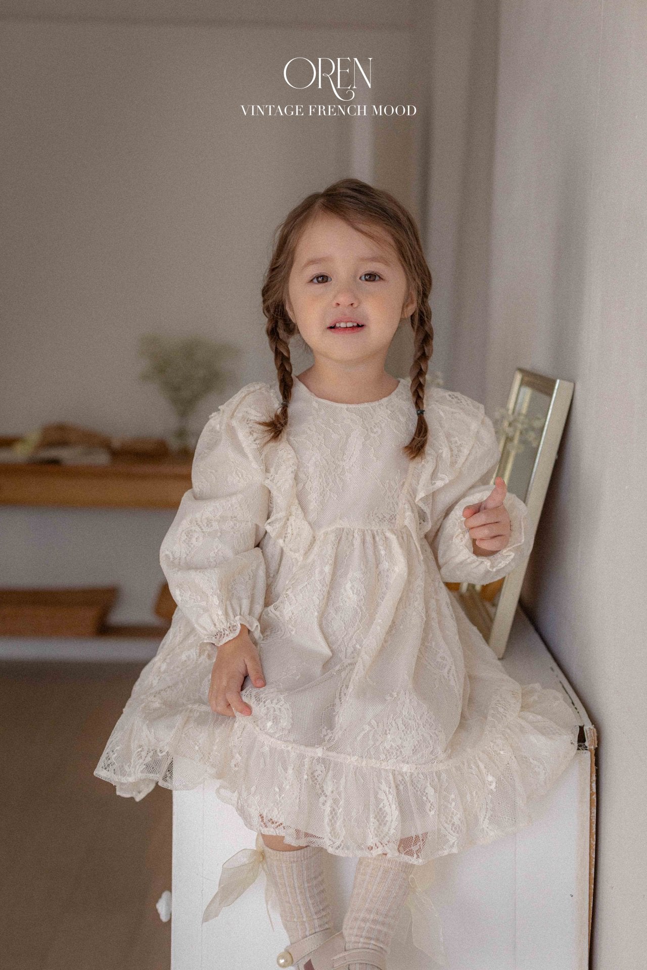 [OREN] Renibon Lace Dress(KIDS)_Ceam