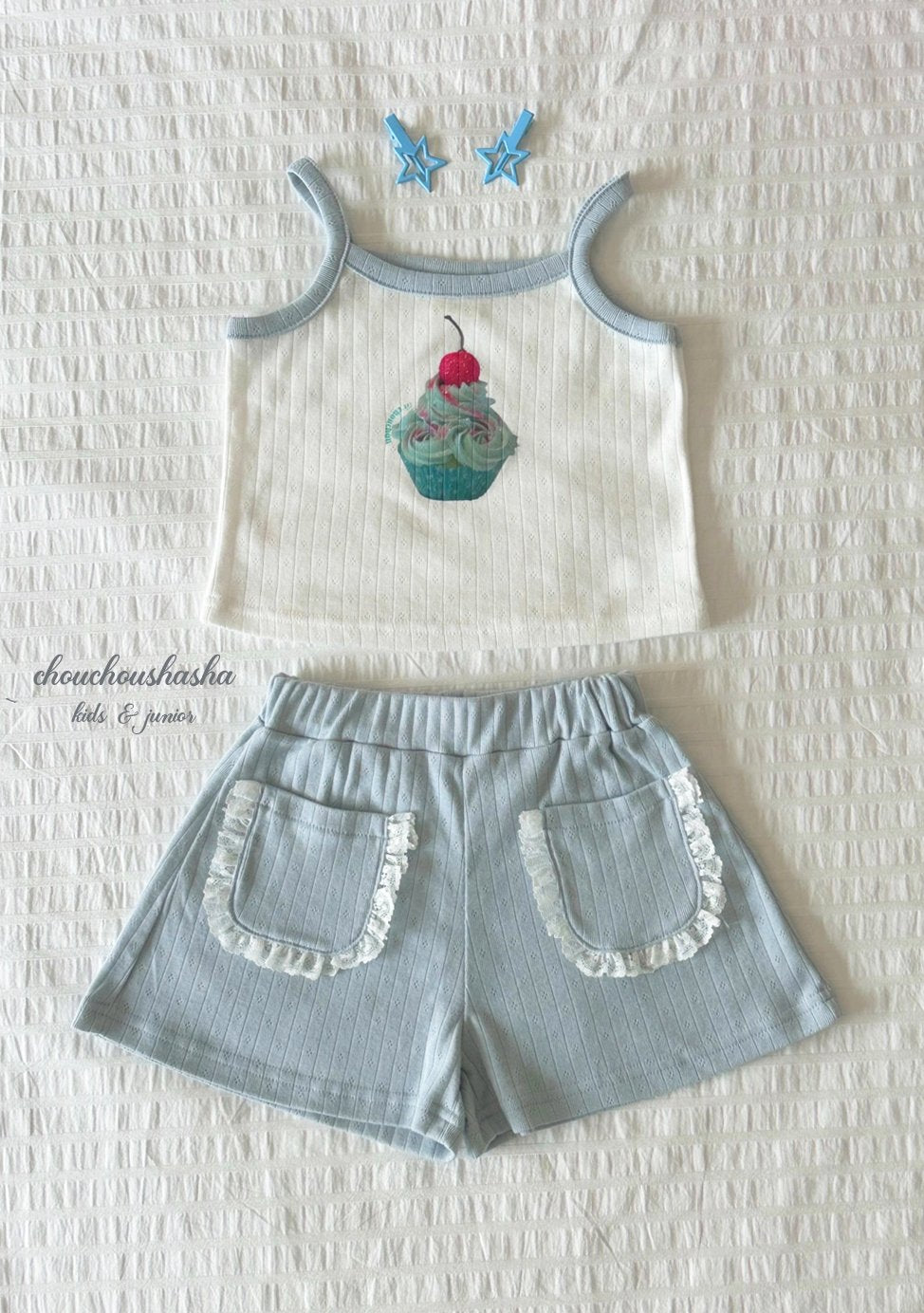[CHOUCHOUSHASHA] Sherbet Sleeveless T-shirts_2colors