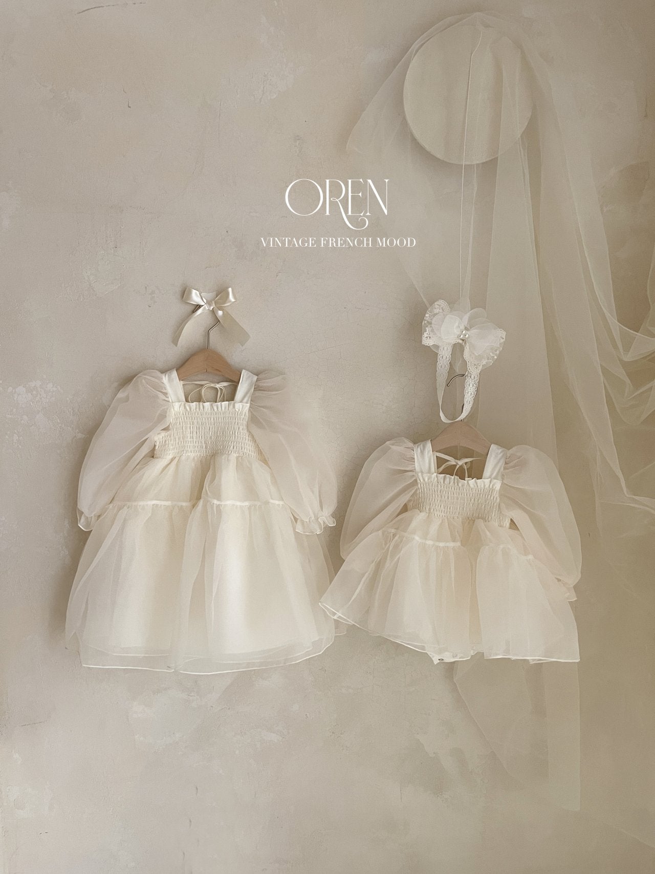 [OREN] Say Organza Dress(KIDS)_Cream