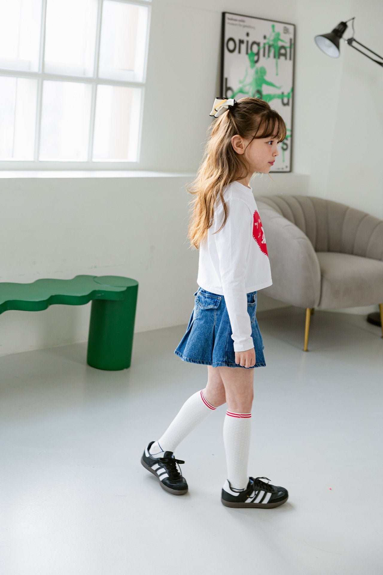 [DOREDORE] Heart Rabbit Crop T-shirt_2colors