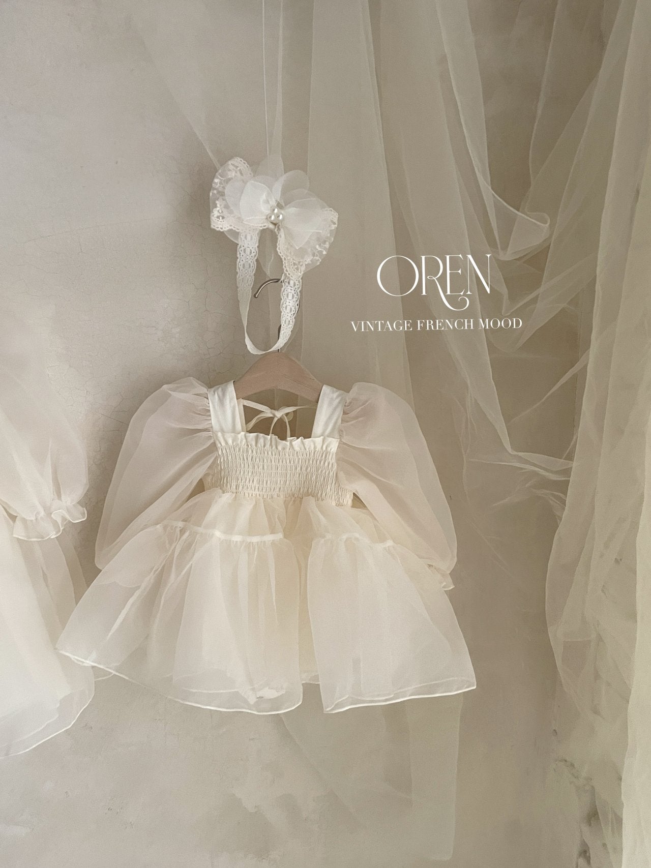 [OREN] Say Organza Dress(KIDS)_Cream