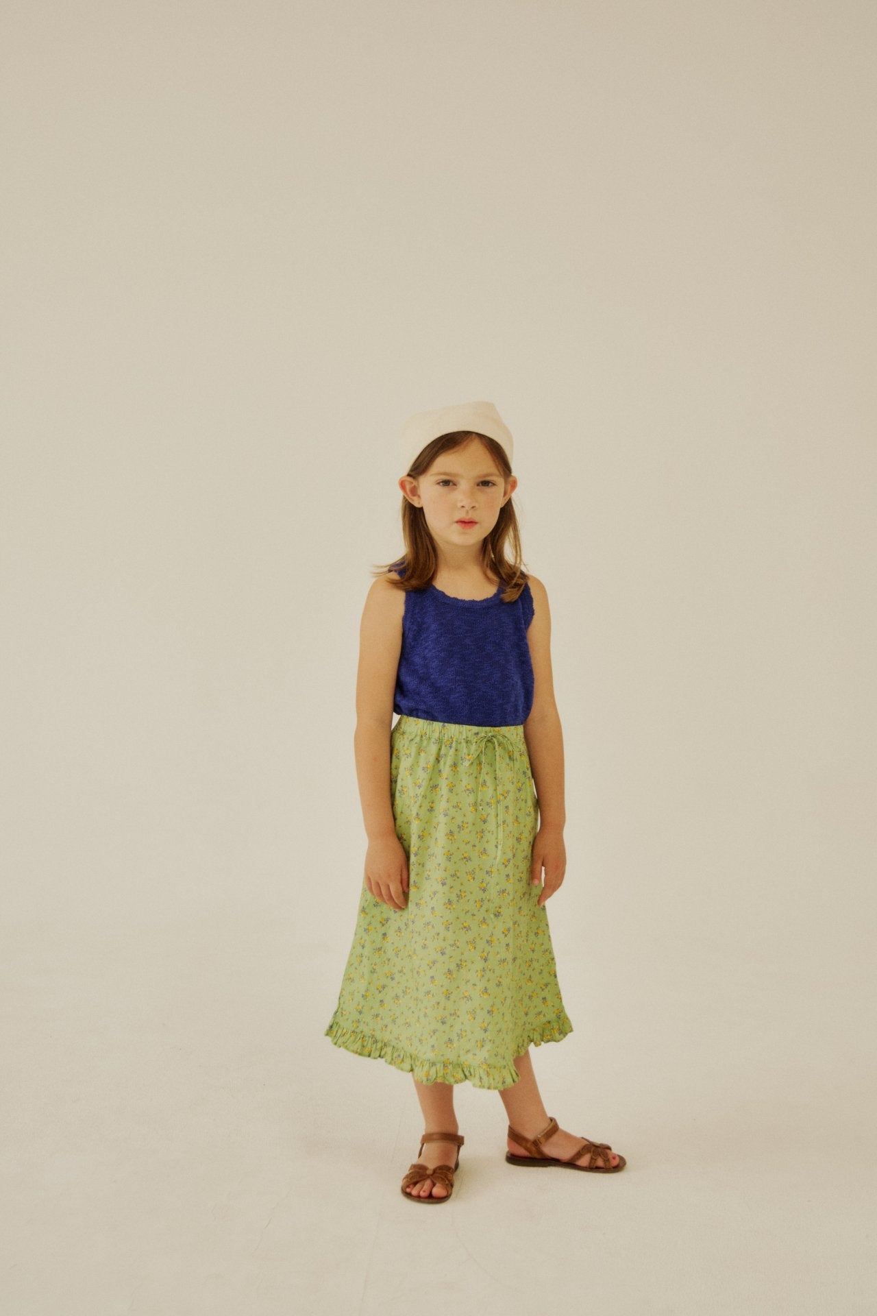 [Soye] Shoe frill long skirt_Green