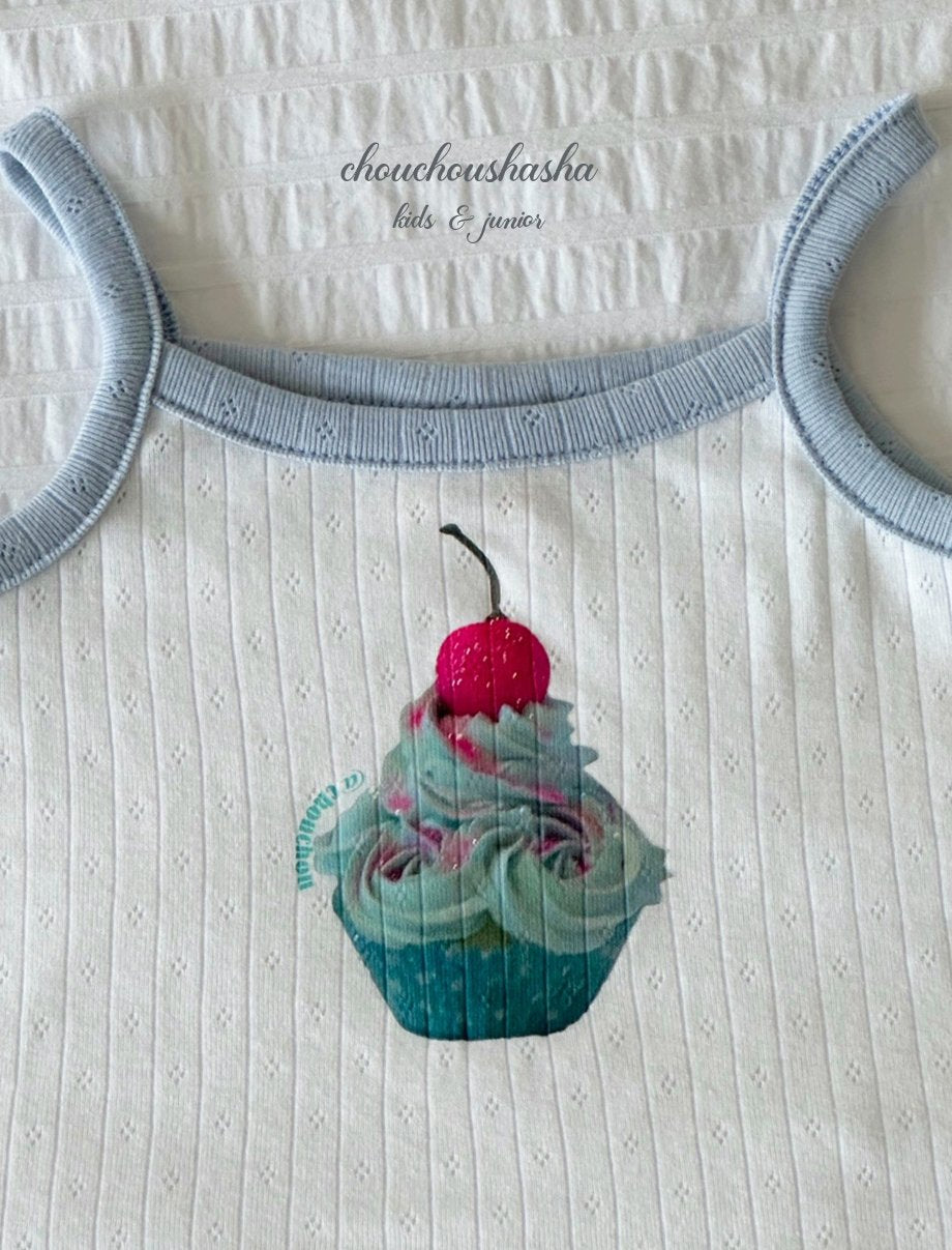 [CHOUCHOUSHASHA] Sherbet Sleeveless T-shirts_2colors