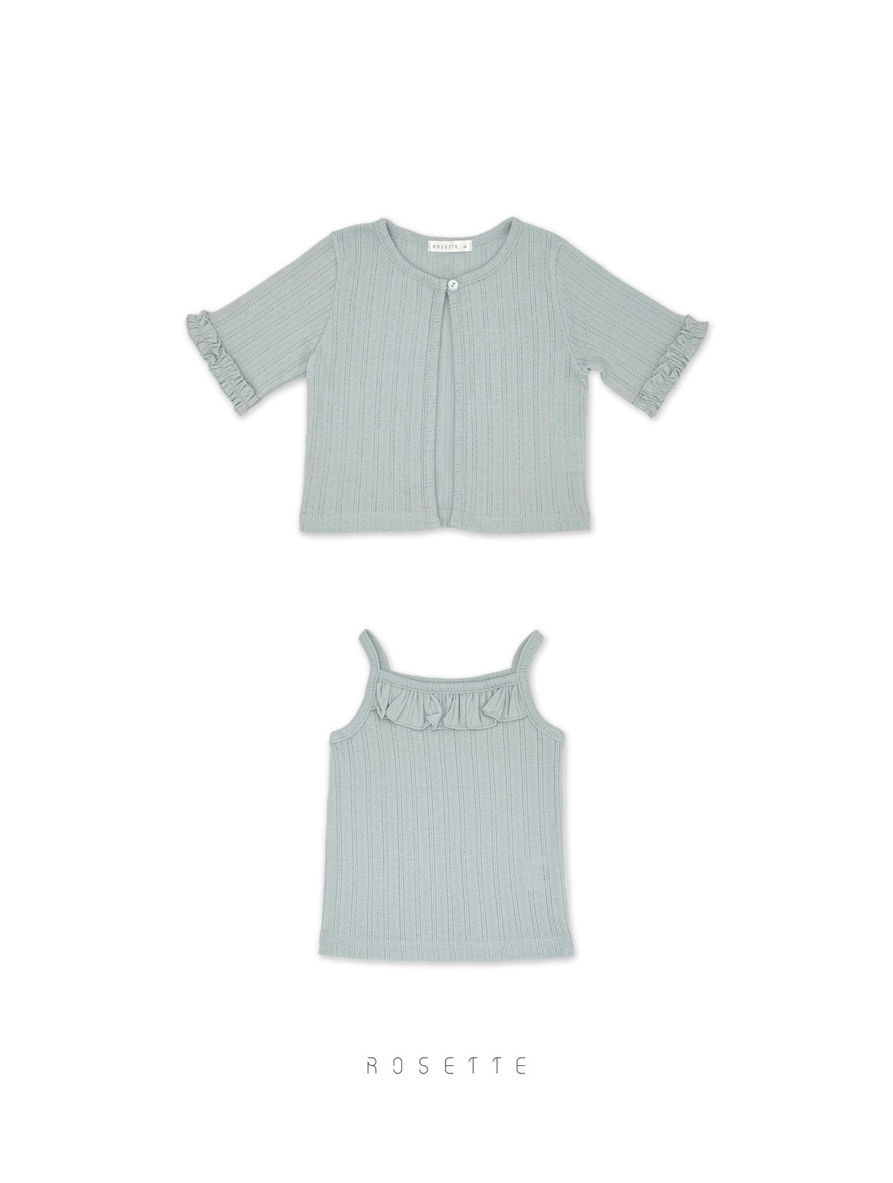 [ROSETTE] Yogert Sleeveless Cardi Set_3colors