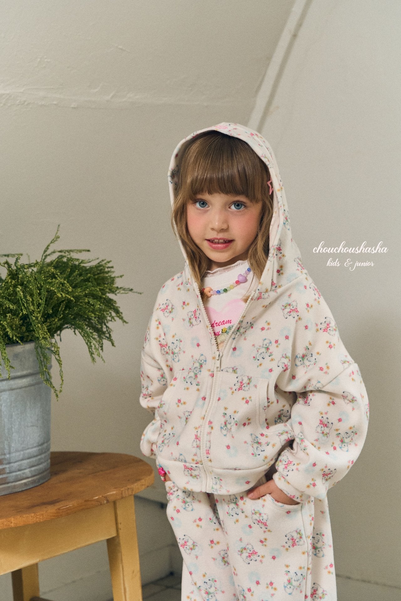 [CHOUCHOUSHASHA] Cozy Sheep Print Hoodie_Ivory