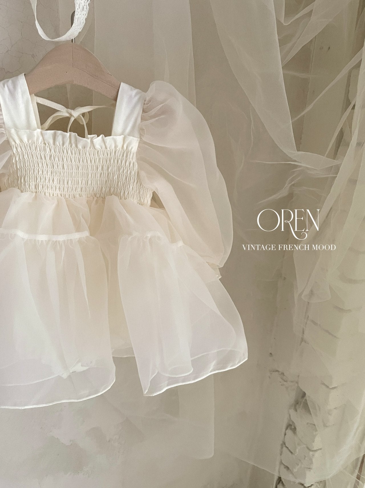 [OREN] Say Organza Dress(KIDS)_Cream