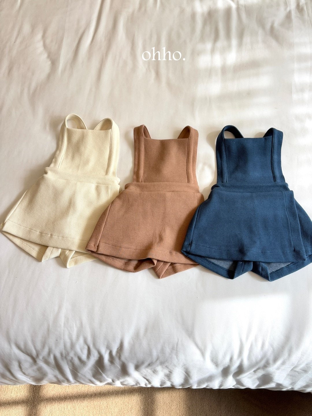 [ohho] Pepper Suspender Wrap Skirt Pants_3colors