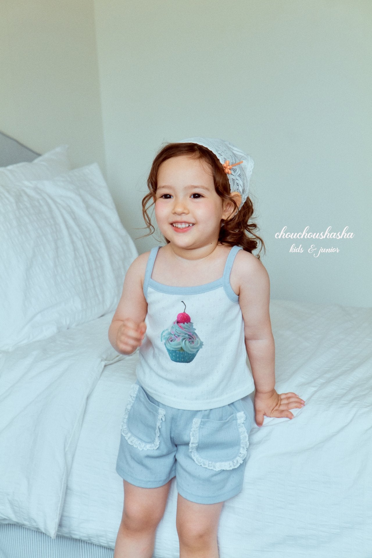 [CHOUCHOUSHASHA] Sherbet Sleeveless T-shirts_2colors