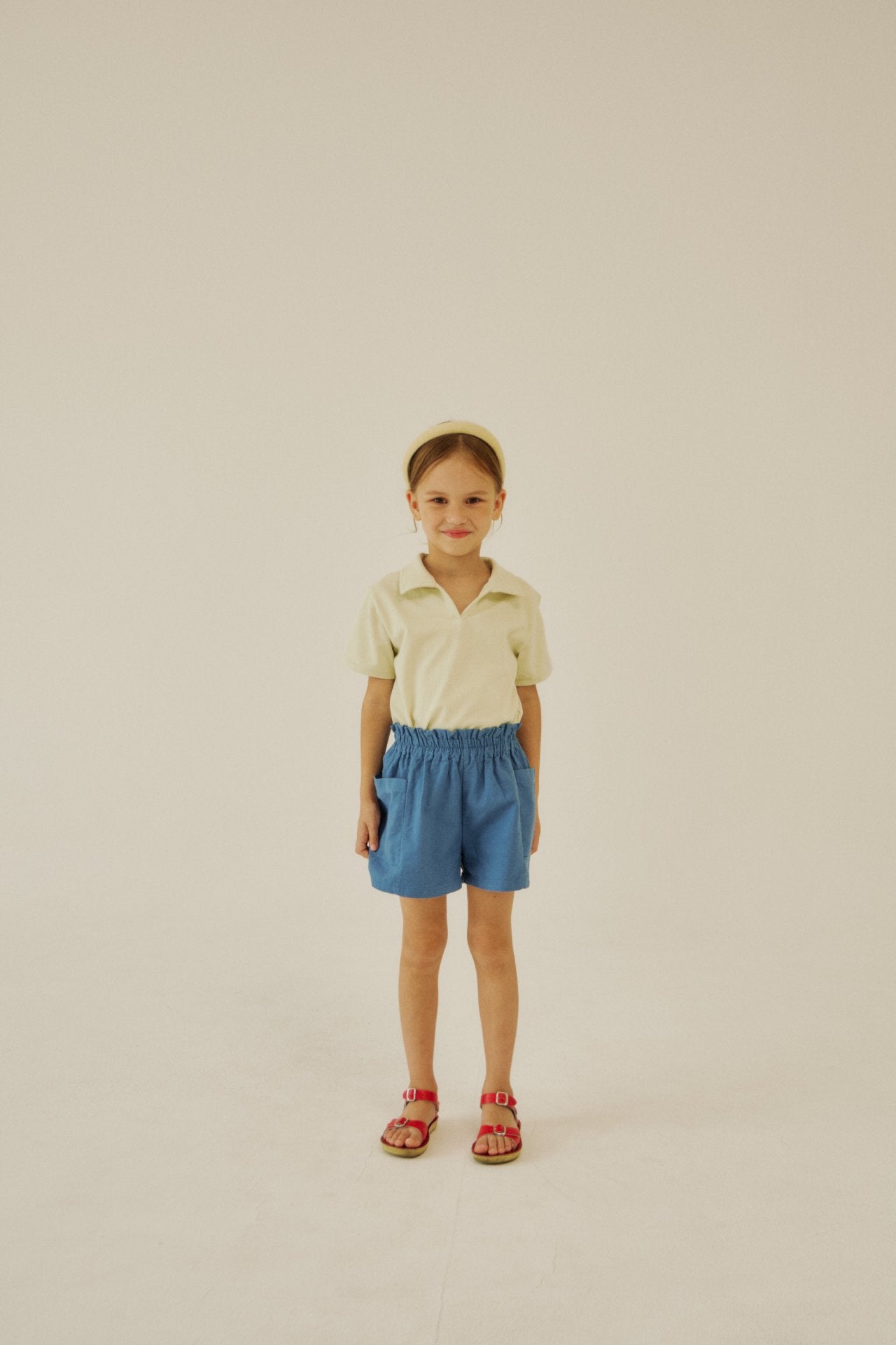 [Soye] Cream frill pants_Blue